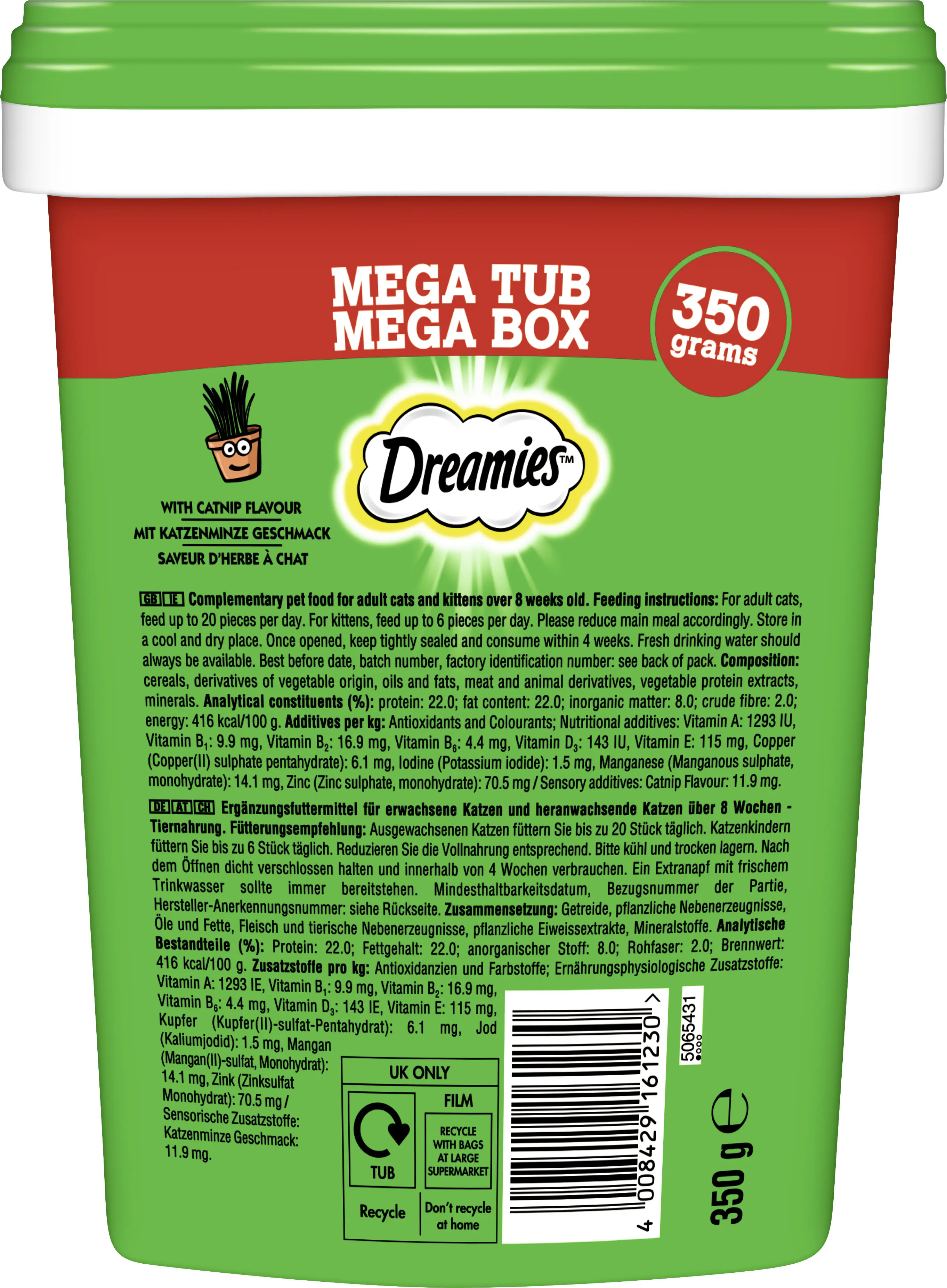 Dreamies Katzen Leckerli 350 g Box Katzenminze
