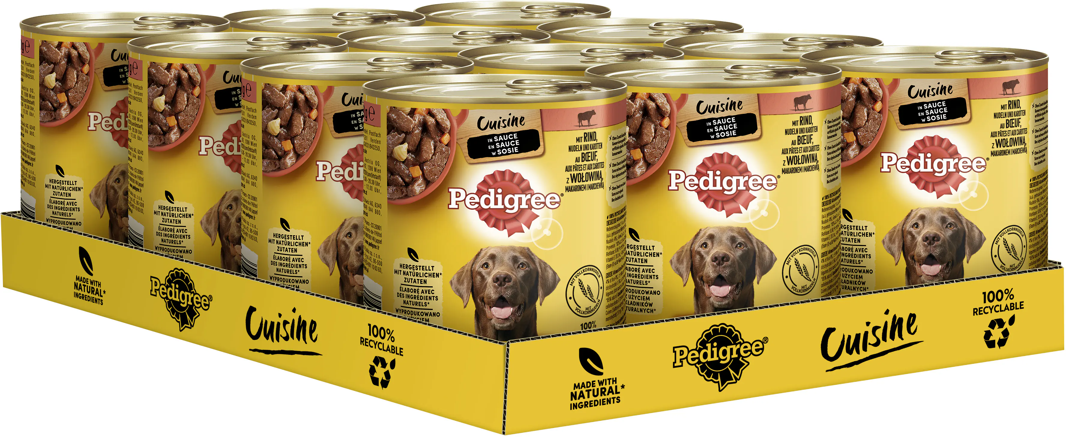 Pedigree Adult Cuisine in Sauce Rind, Nudeln & Karotten Hundefutter 800 g Pedigree Adult Cuisine in Sauce Rind, Nudeln & Karotten Hundefutter 800 g