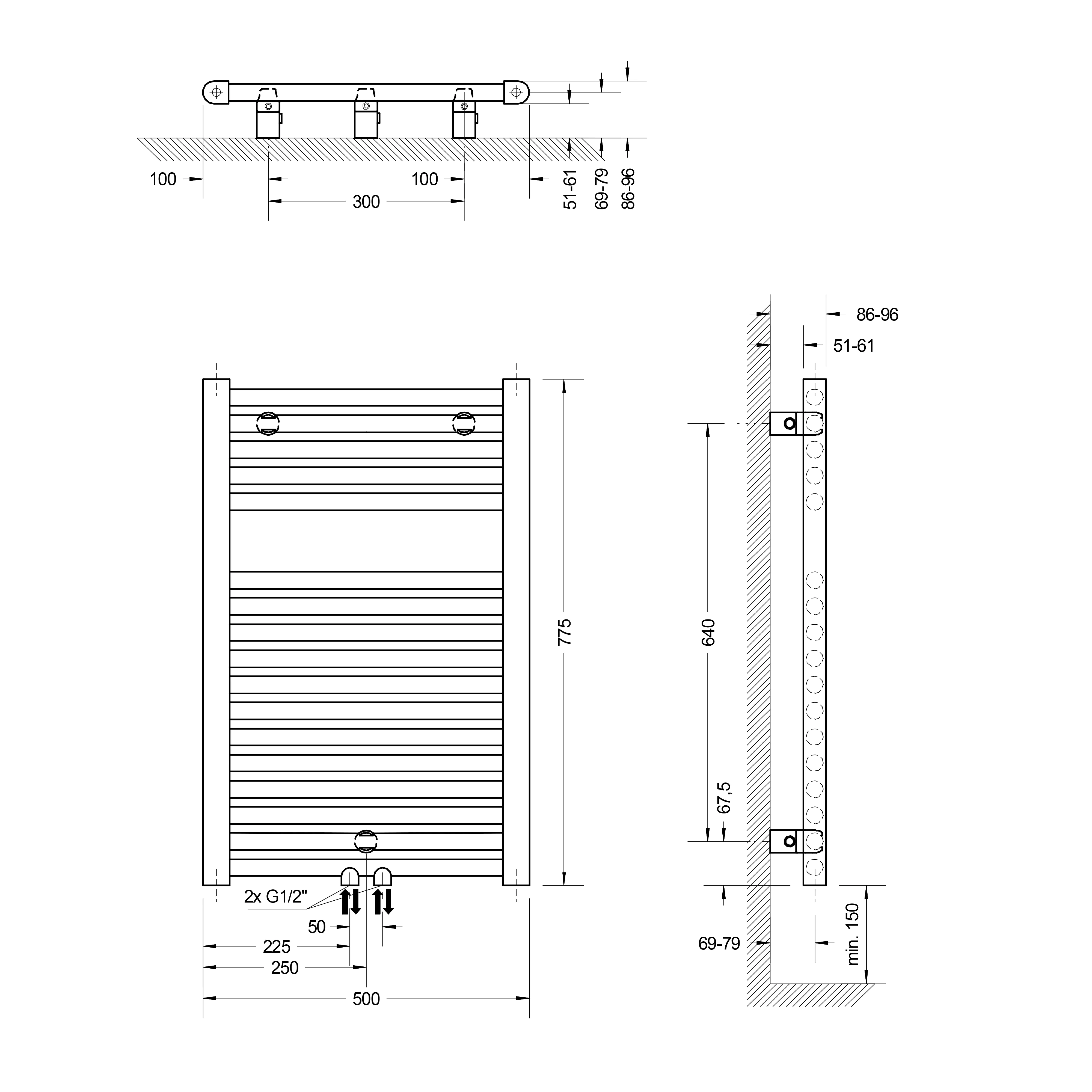 Schulte Badheizkörper München 77,5 x 50 cm 451 Watt