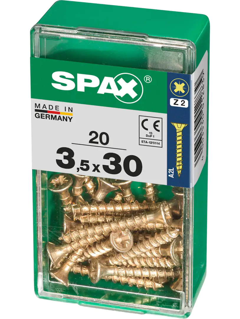 Spax Universalschrauben 3.5 x 30 mm PZ 2 - 20 Stk.