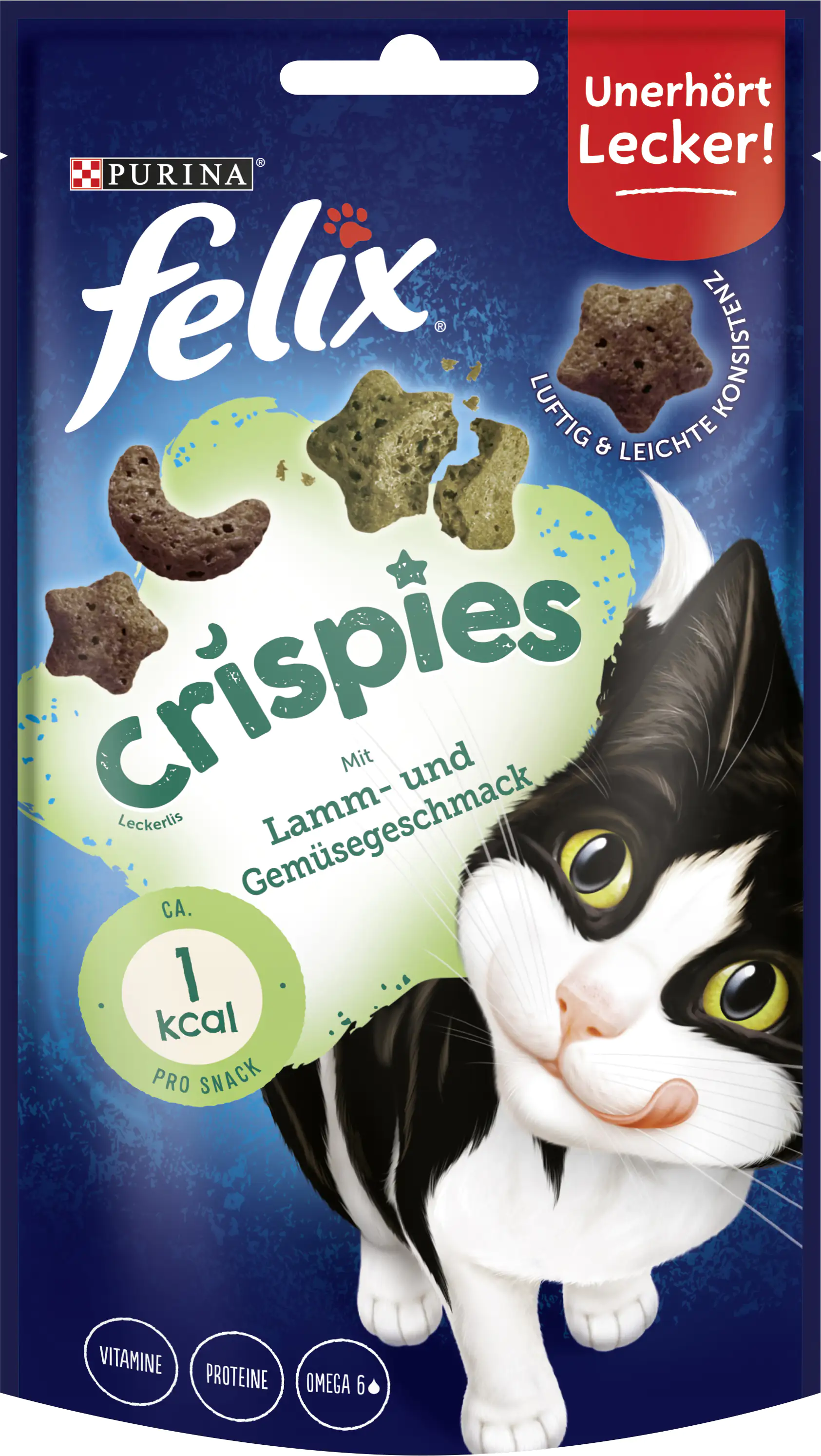 Felix Crispies Katzensnack Fleisch und Gemüse 45g