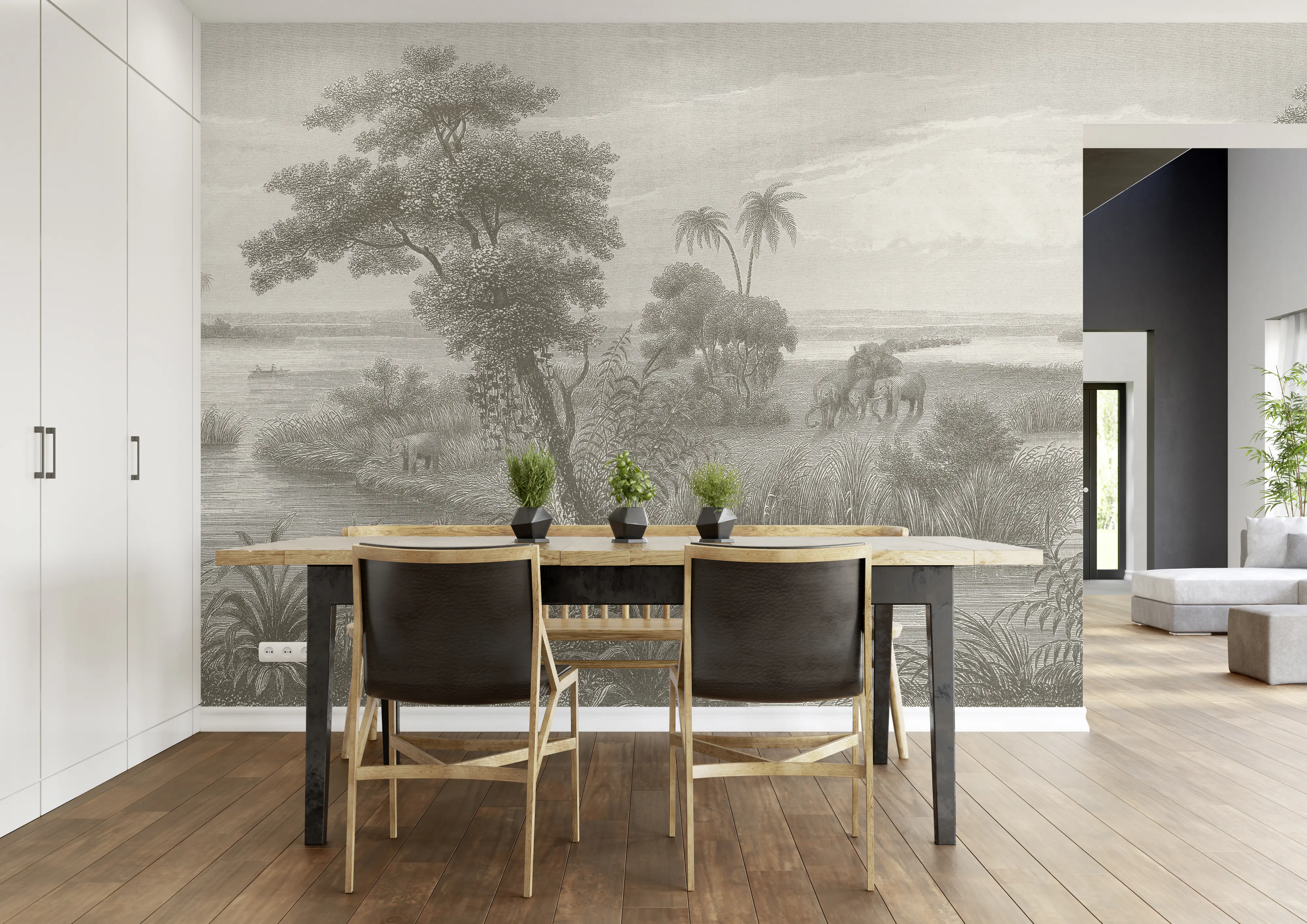 Rasch Vlies Fototapete 556155 Braun-Hellbraun Muster & Motive 3 m x 4,24 m