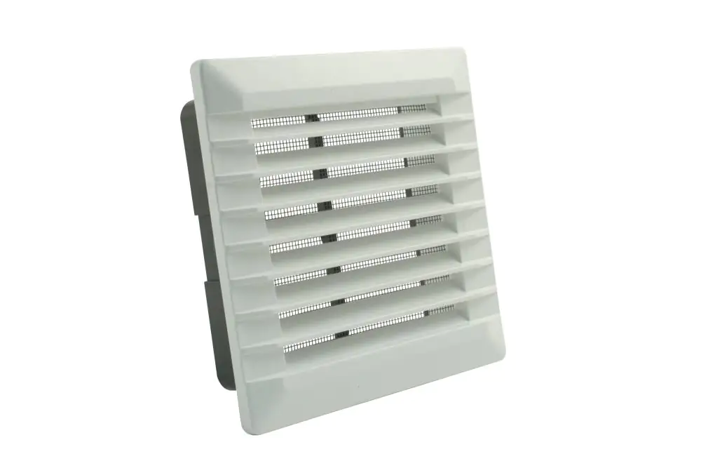 Marley Lüftungsgitter 140 x 140 mm, mit Einbaurahmen, weiß