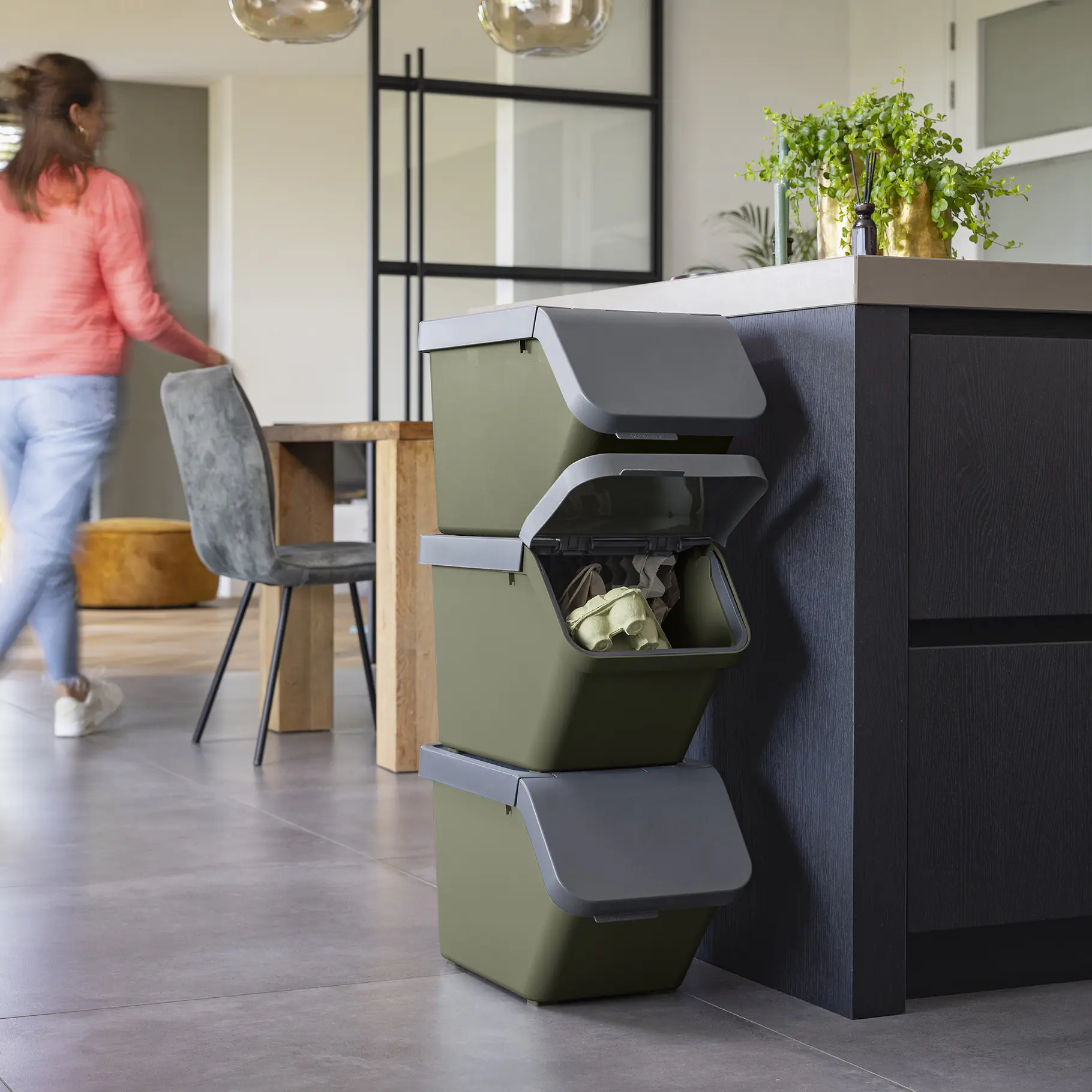 Sunware Sortiereinheit Sigma Home 30 L dunkelgrün