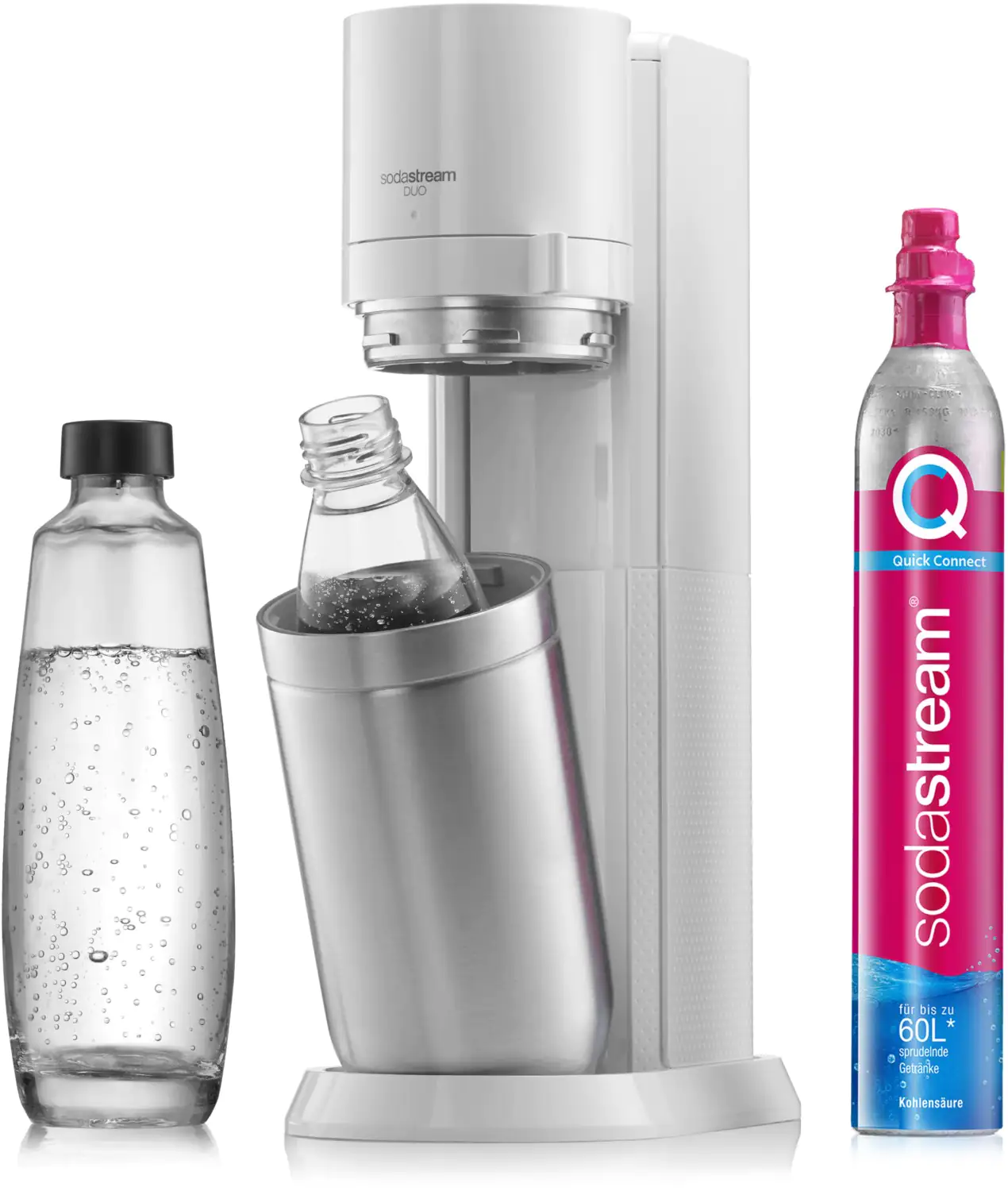 Sodastream Trinkwassersprudler Duo weiß für Glas- und PET-Flasche Sodastream Trinkwassersprudler Duo weiß für Glas- und PET-Flasche