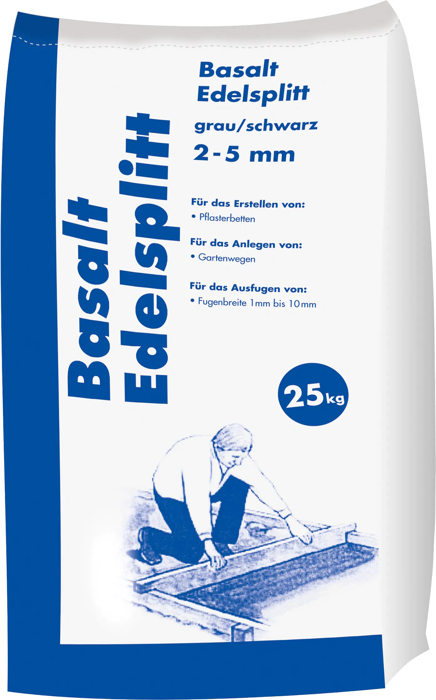 Edelsplitt Basalt 2 - 5 mm grau/schwarz 25 kg Edelsplitt Basalt 2 - 5 mm grau/schwarz 25 kg