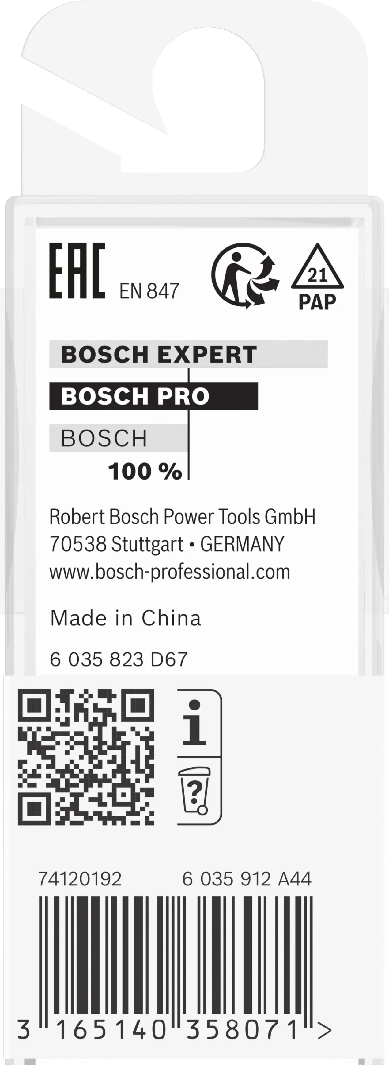 Bosch Laminat-Bündigfräser 8 mm D1 9,5 mm L 25,4 mm G 68 mm