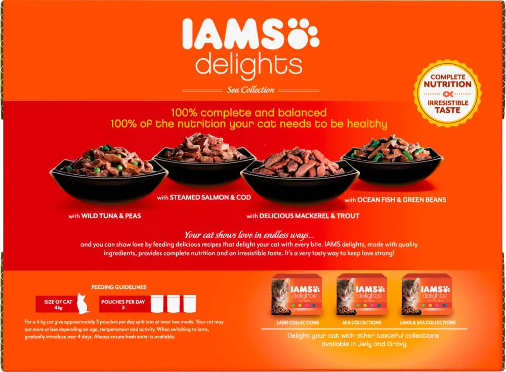 Iams Delights Katzennassfutter See Collection in Sauce 12 x 85 g