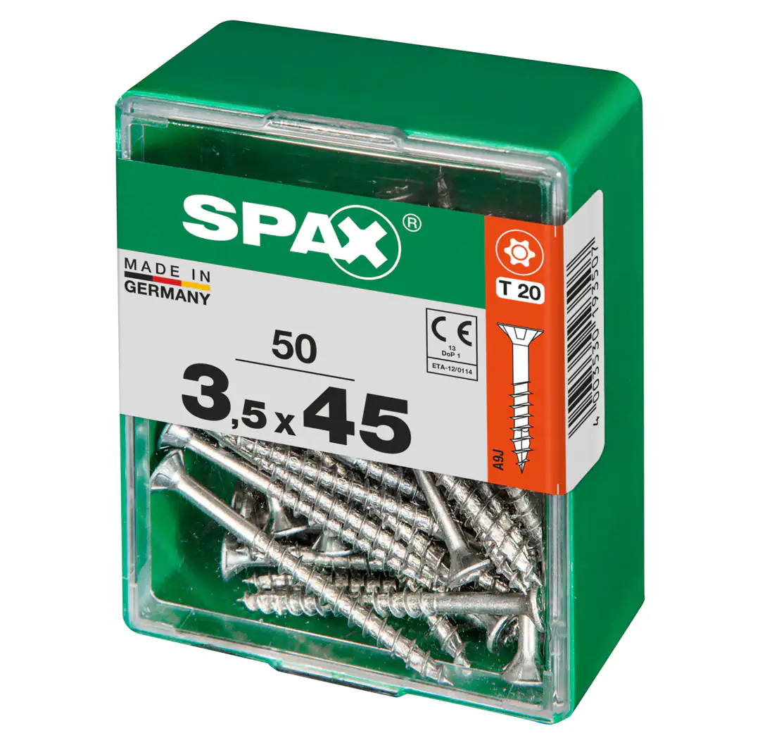 Spax Universalschrauben 3.5 x 45 mm TX 20 - 50 Stk. Spax Universalschrauben 3.5 x 45 mm TX 20 - 50 Stk.