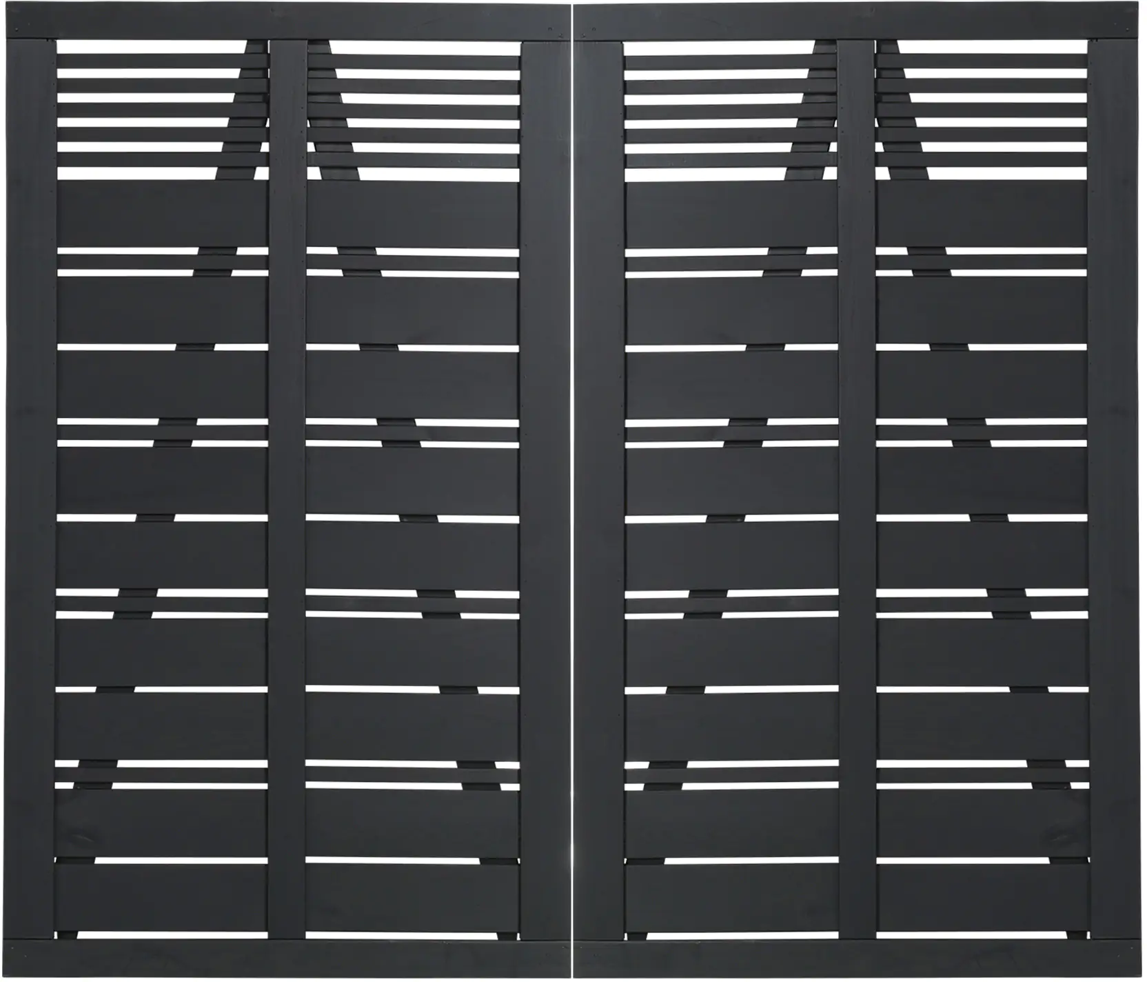 Plus Doppeltor Silence 200 x 170 cm RAL 9005 Schwarz