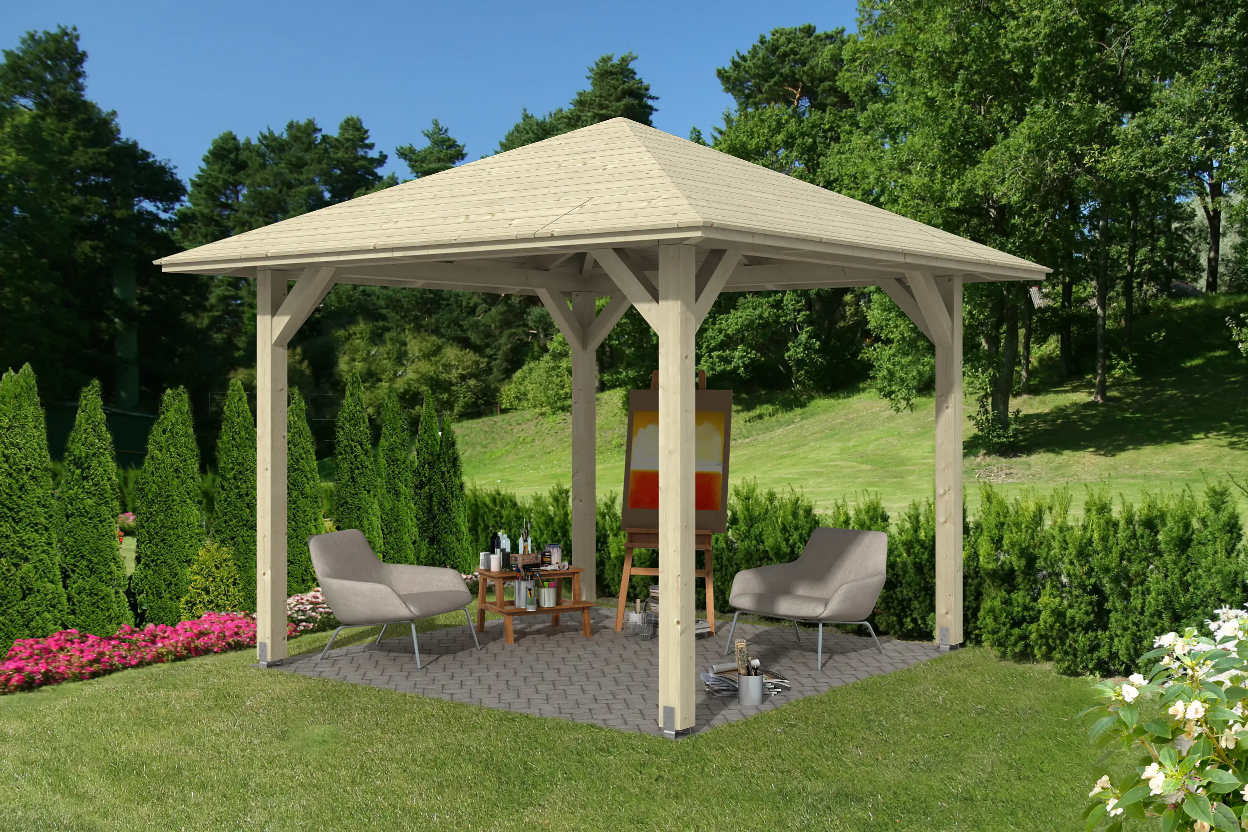 SKAN HOLZ Pavillon Cannes 1 Leimholz, natur