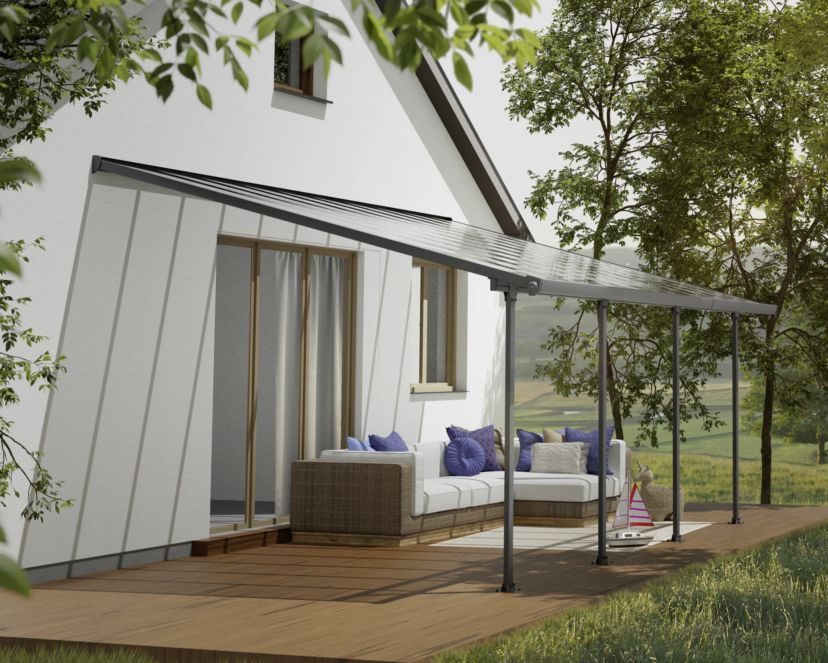 Canopia Terrassenüberdachung Feria 400 x 606 cm anthrazit Canopia Terrassenüberdachung Feria 400 x 606 cm anthrazit