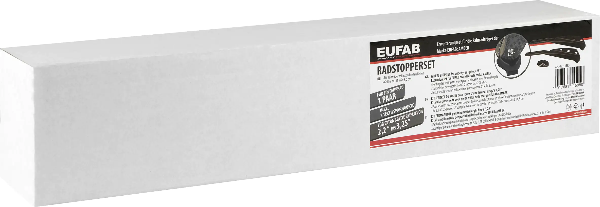 EUFAB Radschienen für breite Reifen für alle AMBER Modelle EUFAB Radschienen für breite Reifen für alle AMBER Modelle