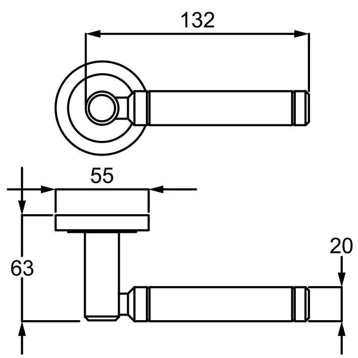 Alpertec BB-Rosettengarnitur Queen Edelstahl silber