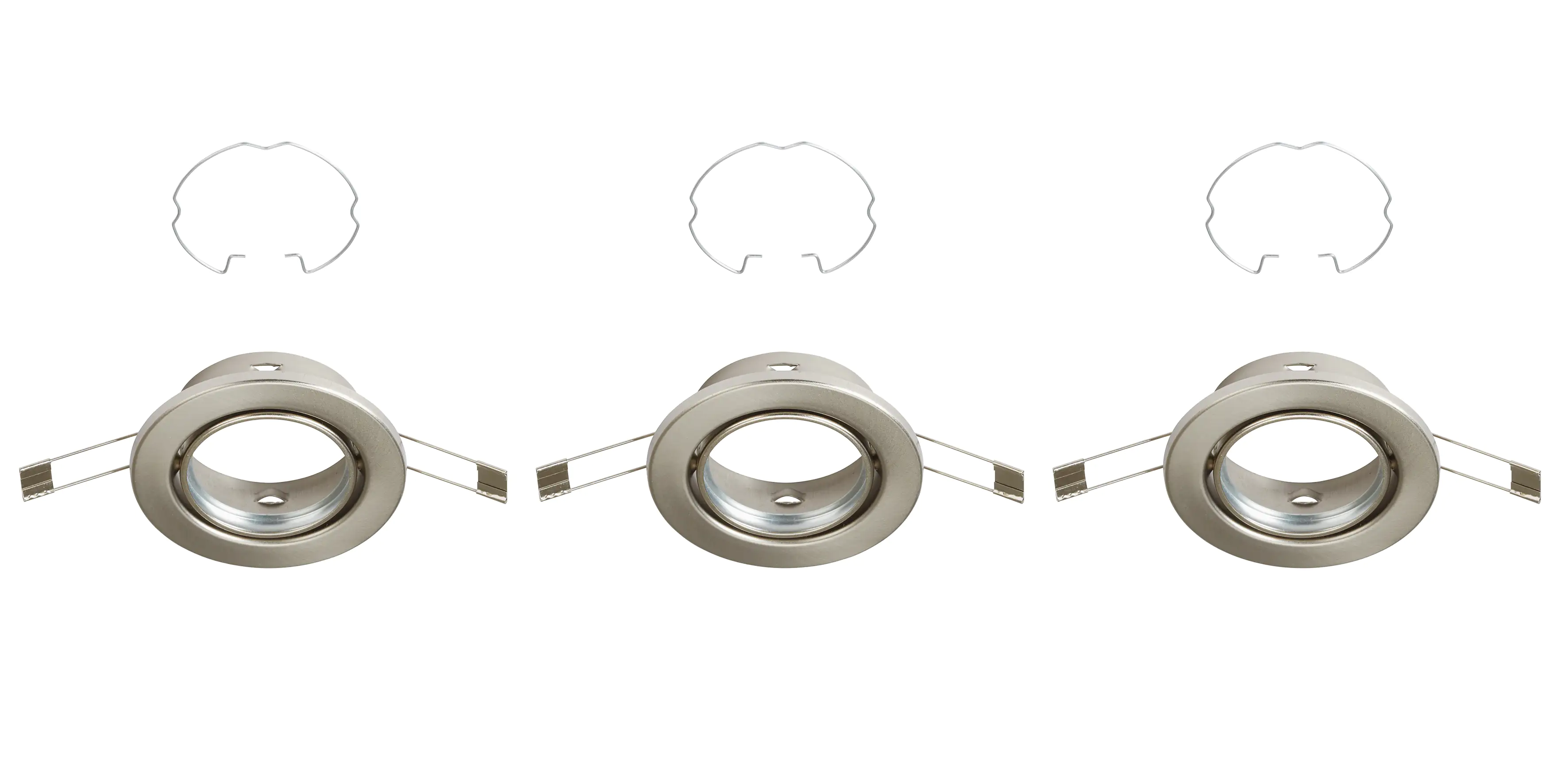 Briloner 3er Set Einbauleuchten nickel-matt Ø 8,6 cm