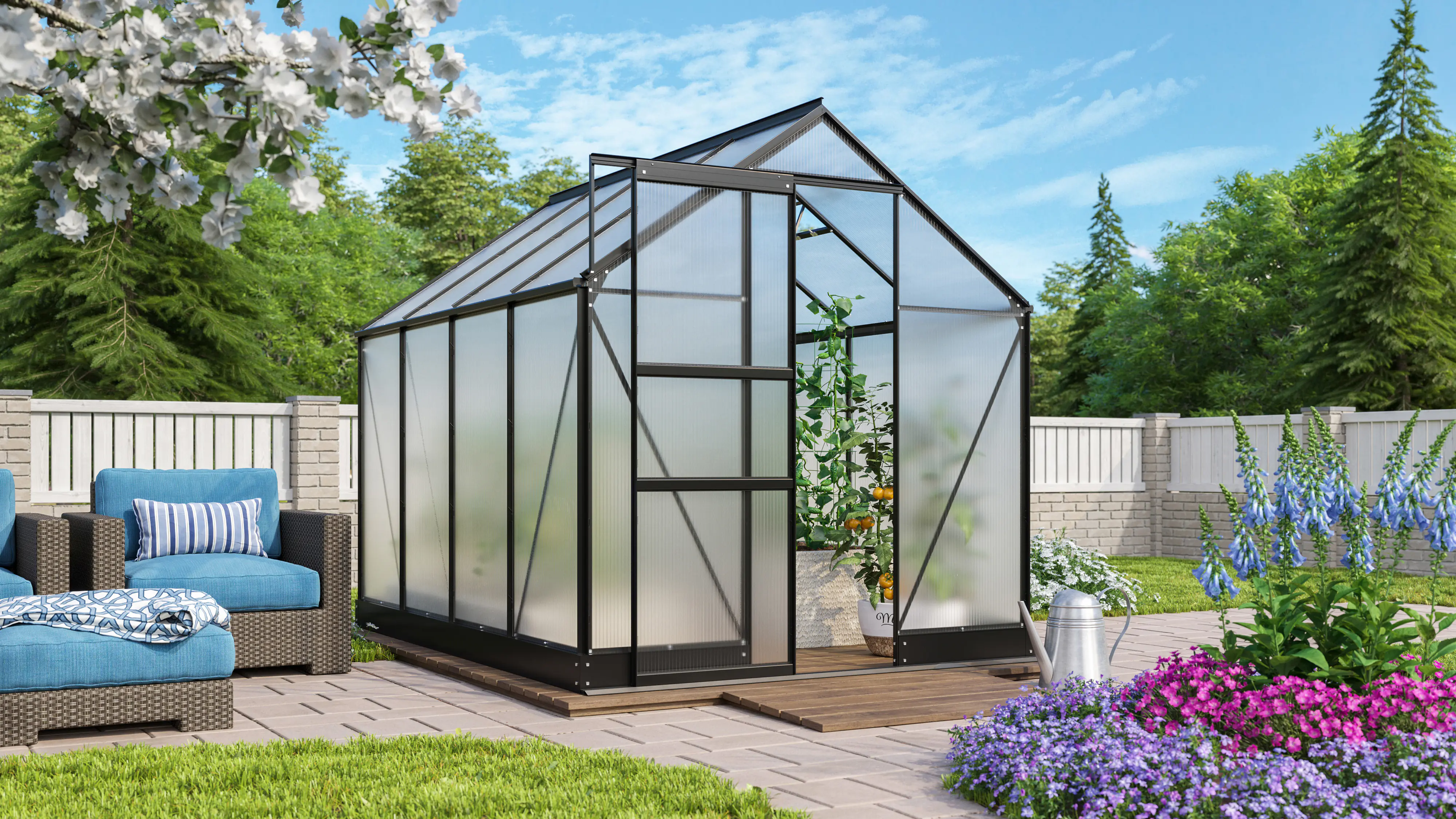 Vitavia Gewächshaus Apollo 5000 195 x 261 cm 6 mm Hohlkammerplatten