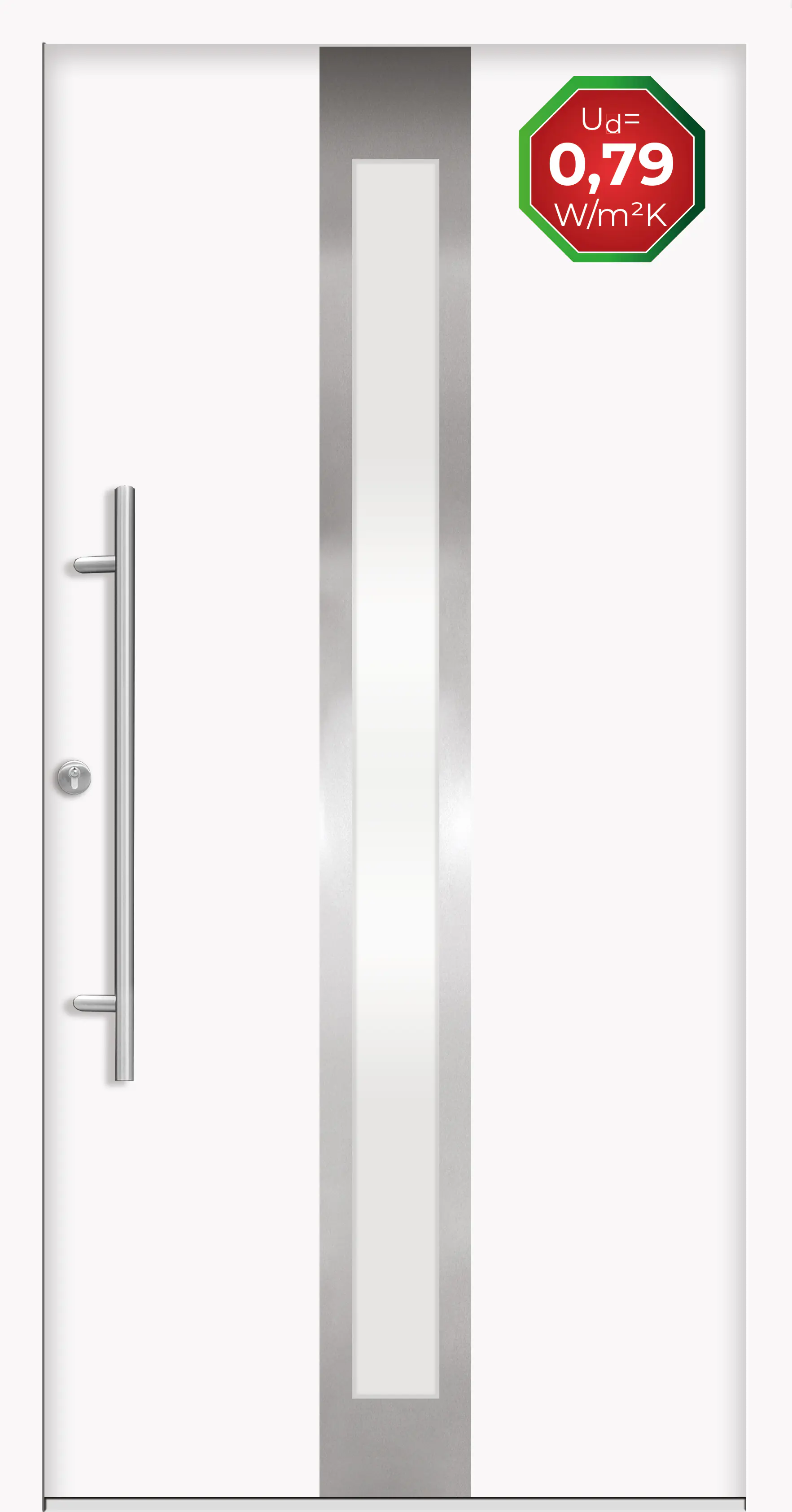 Splendoor Haustür Passivedoor Premium B01 Weiß DIN Links 100 x 210 cm