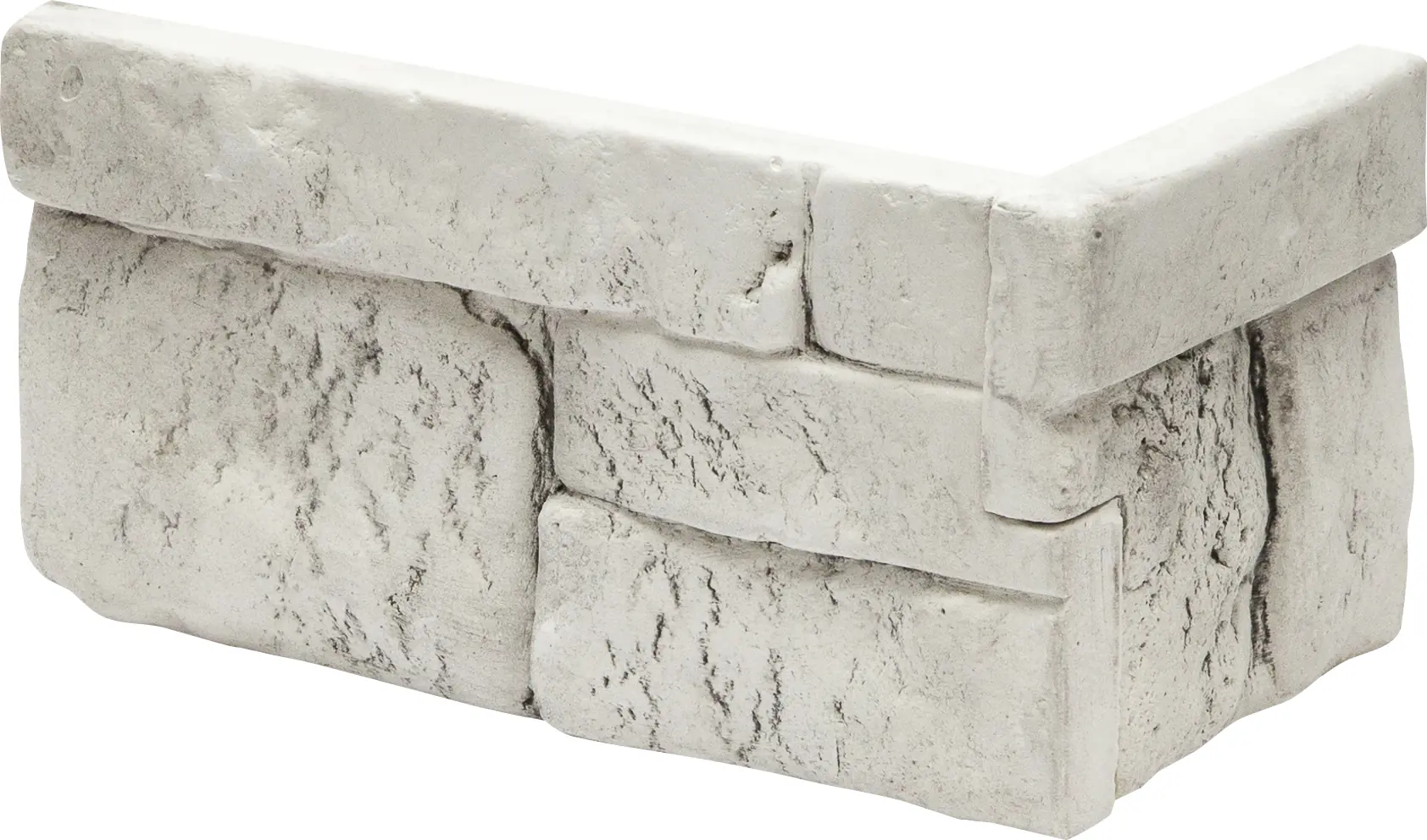 Verblender Ecke Savona weiß-grau