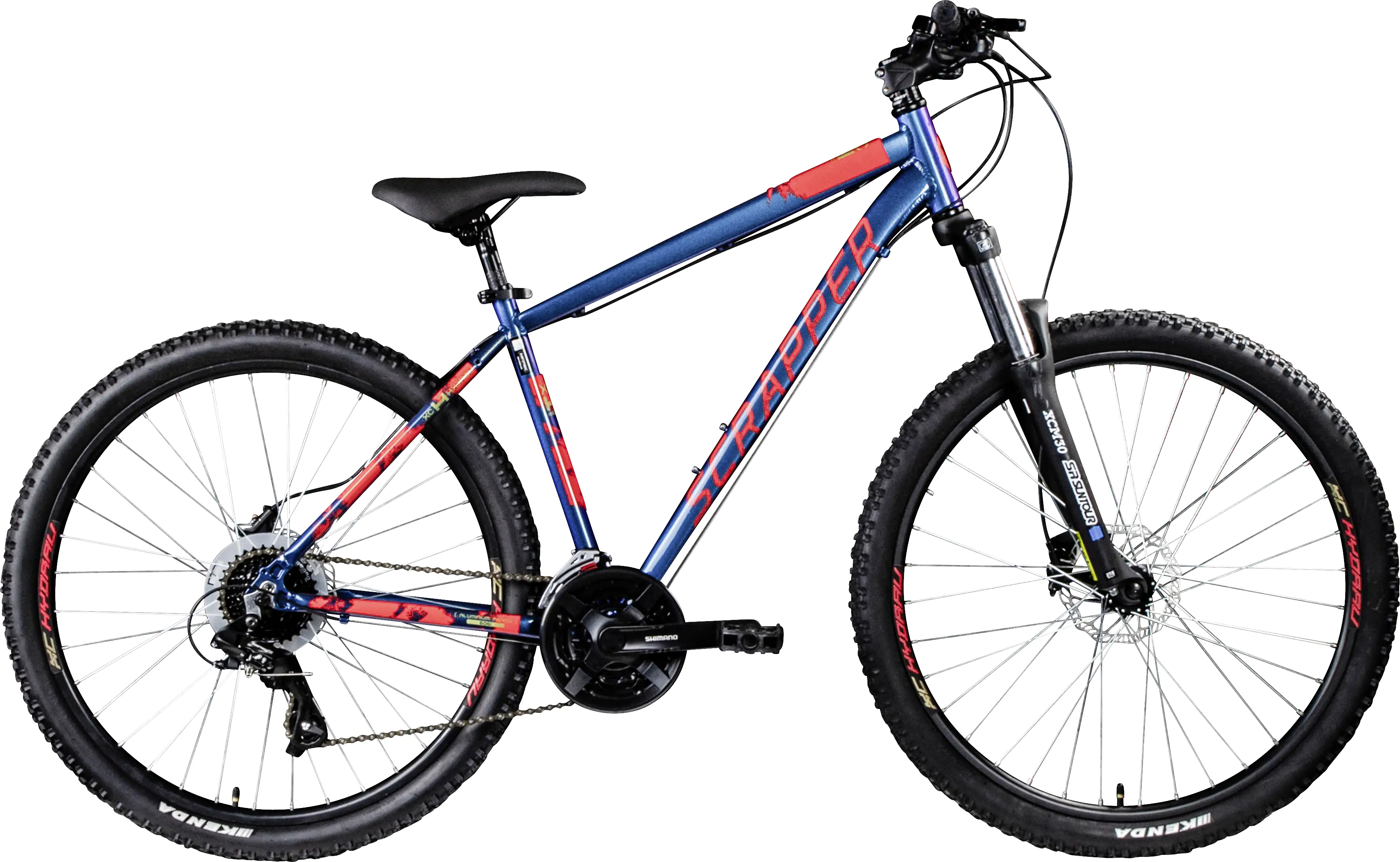 Scrapper Mountainbike XC HYDRAU 2.1 M 27,5 Zoll RH 46cm 24-Gang blau rot Scrapper Mountainbike XC HYDRAU 2.1 M 27,5 Zoll RH 46cm 24-Gang blau rot