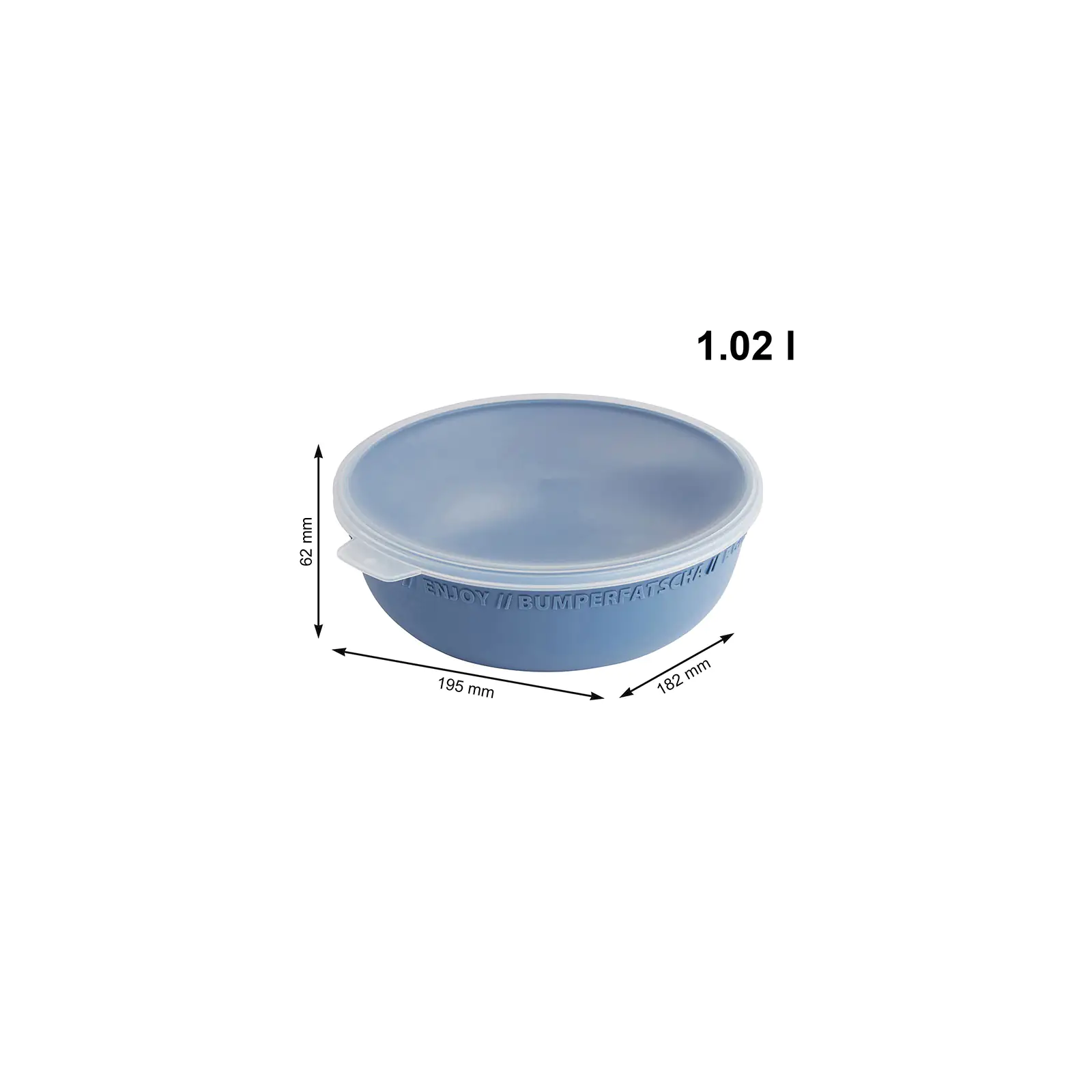 Rotho Schüssel mit Deckel 1,02 L Tresa horizon blau Rotho Schüssel mit Deckel 1,02 L Tresa horizon blau