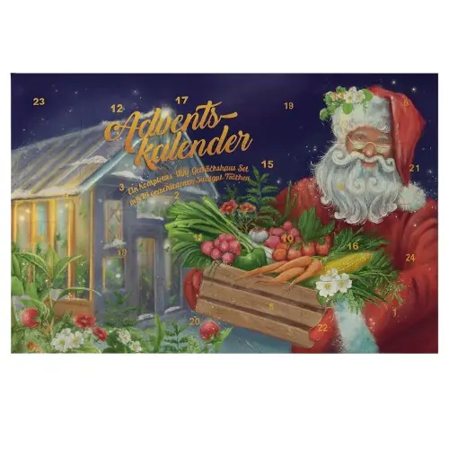 Saatgut Adventskalender Gewächshaus mit komplettem Mini Gewächshaus Set Saatgut Adventskalender Gewächshaus mit komplettem Mini Gewächshaus Set