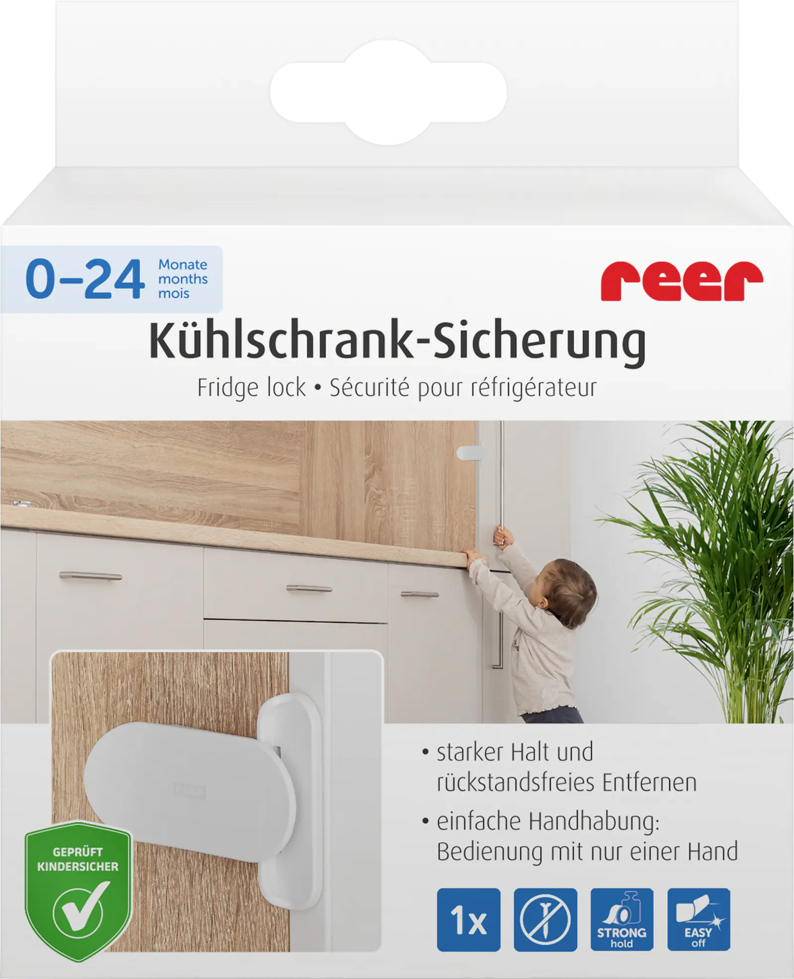reer Kühlschrank-Sicherung Kunststoff weiß