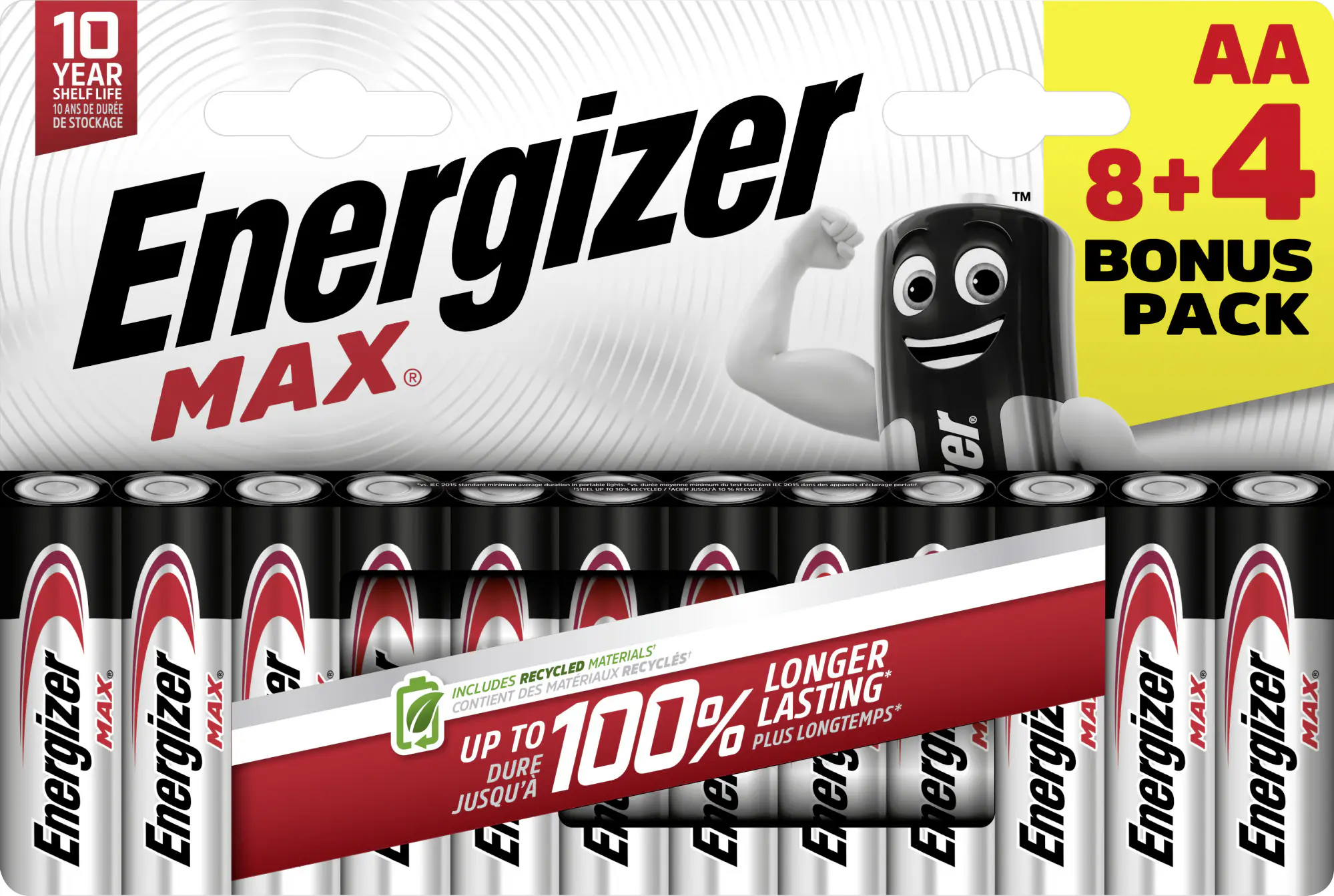 Energizer Max Alkaline Batterie Mignon AA 1,5 V, 8 + 4er Pack Energizer Max Alkaline Batterie Mignon AA 1,5 V, 8 + 4er Pack