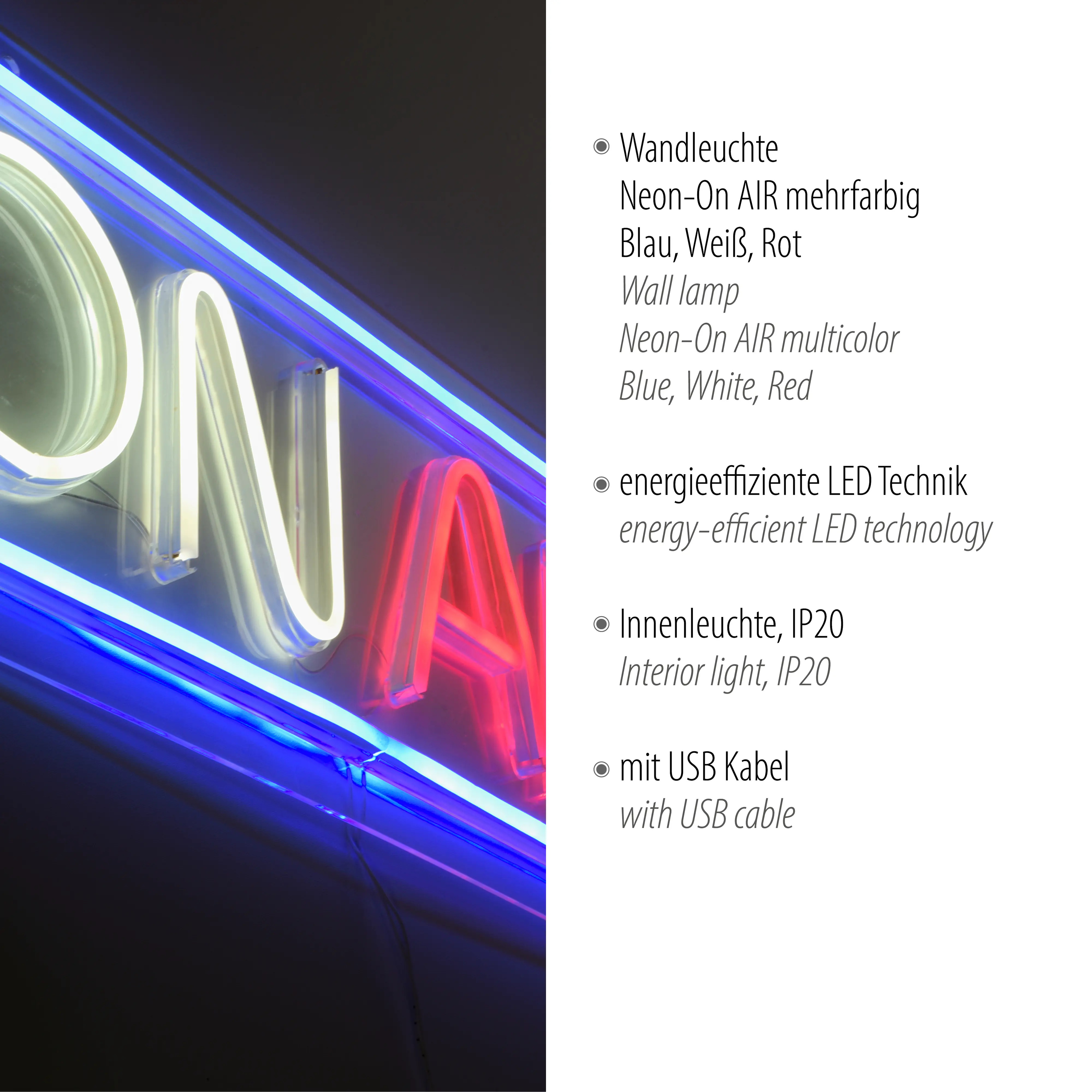 Just light LED Dekoleuchte On Air 60 x 1,5 x 22 cm Just light LED Dekoleuchte On Air 60 x 1,5 x 22 cm