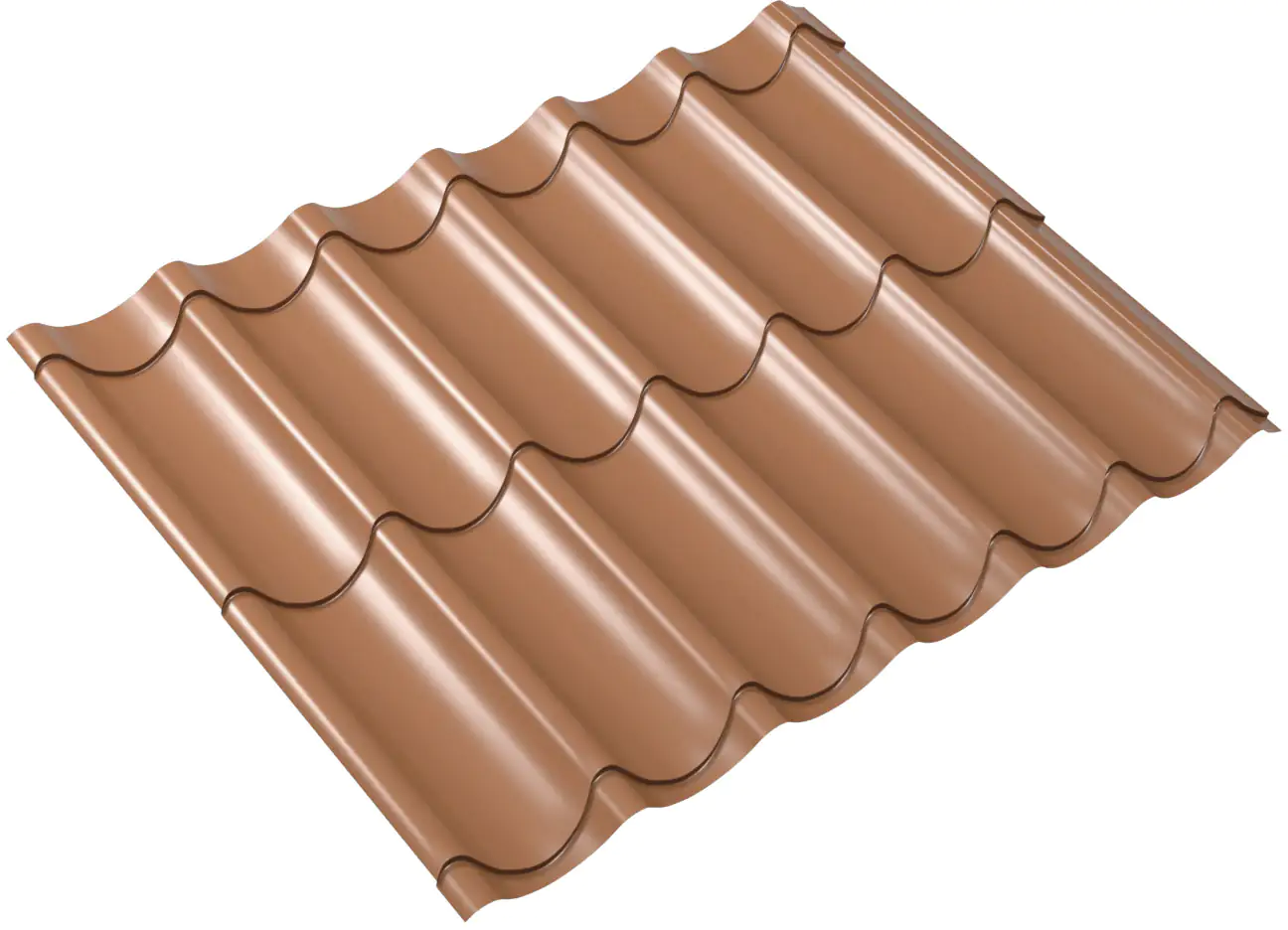 Weckman Metallziegel 80 x 106 cm 0,5 mm ziegelrot