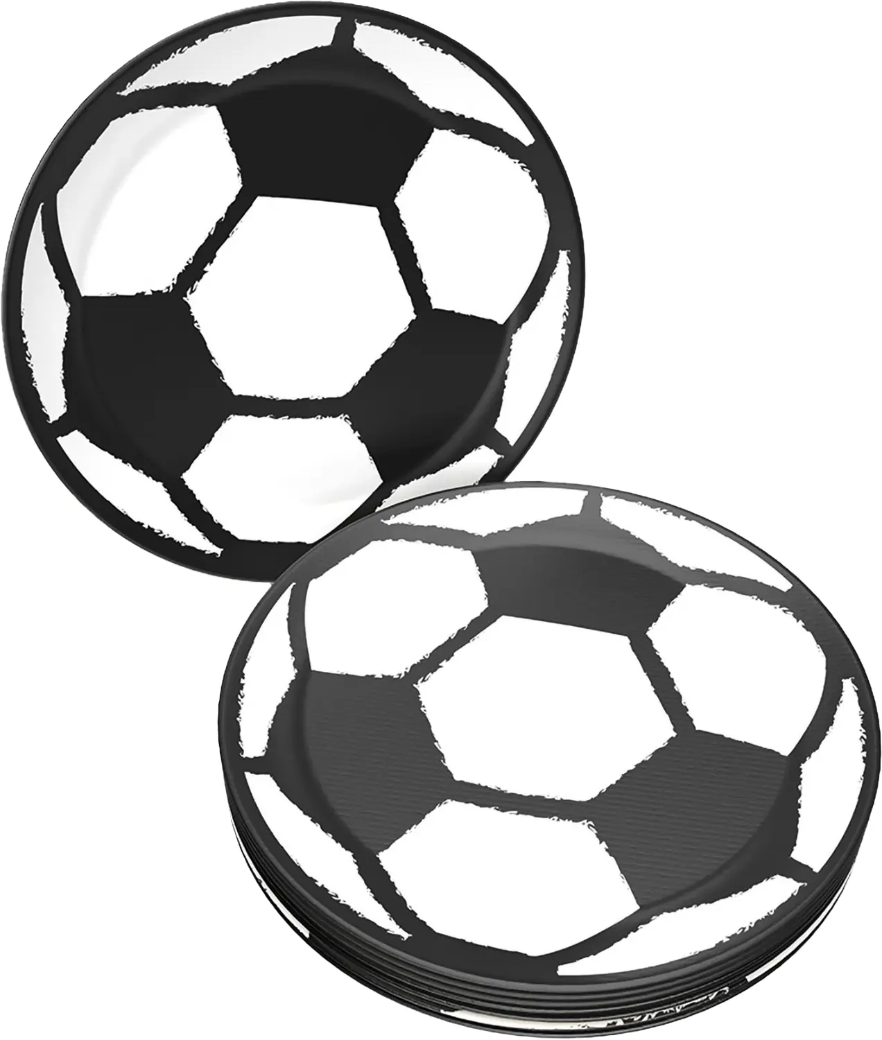 Pappteller Fußball Goal schwarz weiß Ø 23 8 Stück