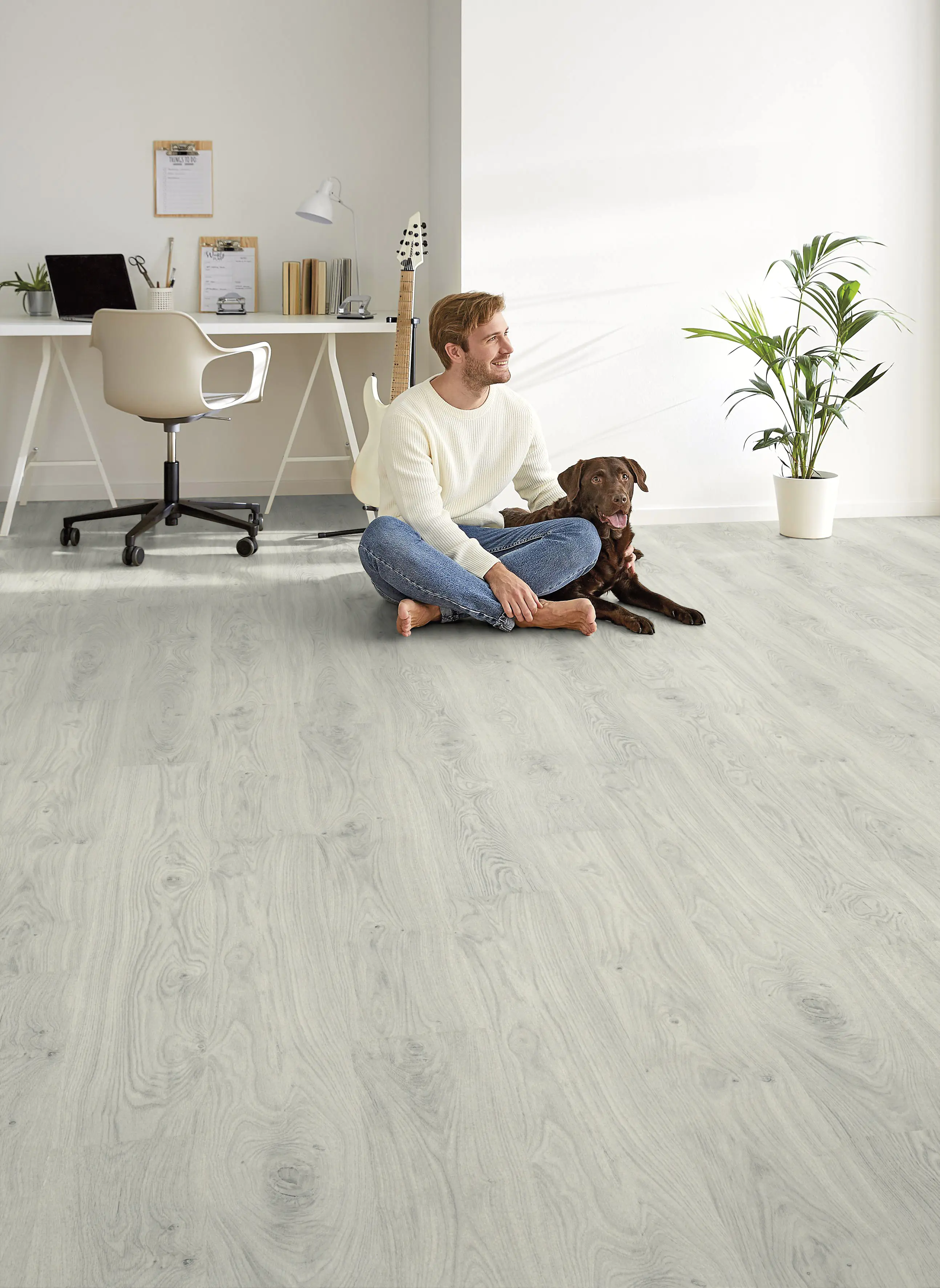 Decolife Vinylboden mit Trittschalldämmung Freestyle AccesOak Silver