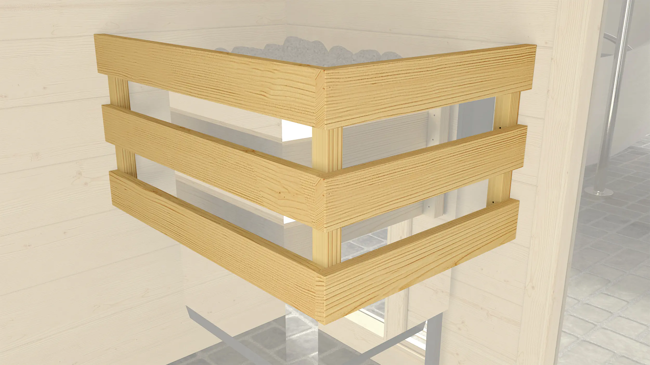 Weka Massivholzsauna Valida 2 mit Sicherheitsglastür und Fenster