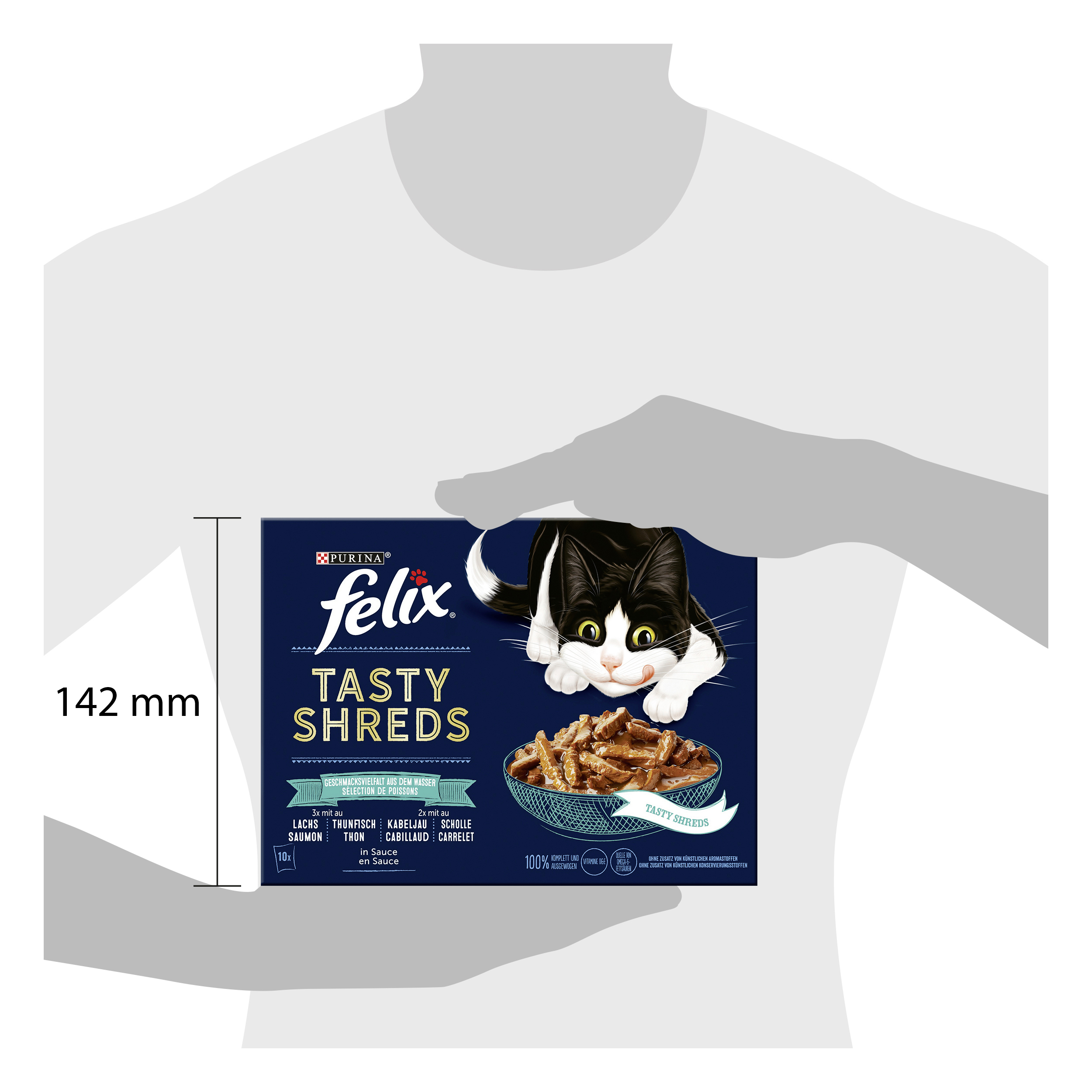 Felix Tasty Shreds Geschmacksvielfalt aus dem Wasser 10 x 80 g