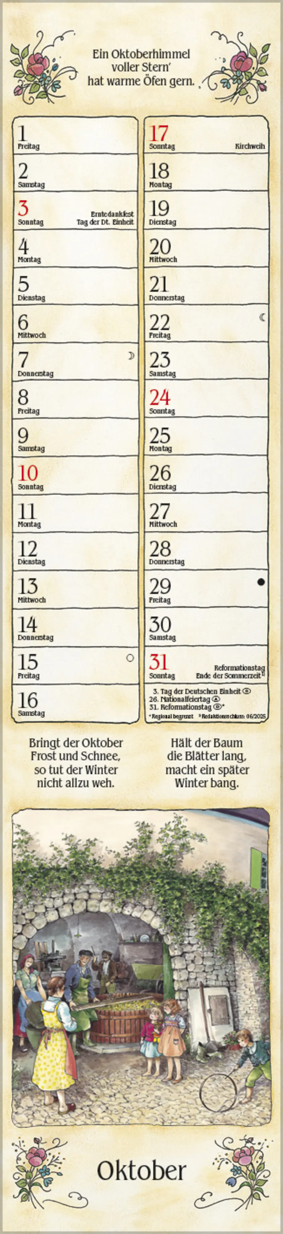 Korsch Kalender Langplaner 2027 Bauernmotiv