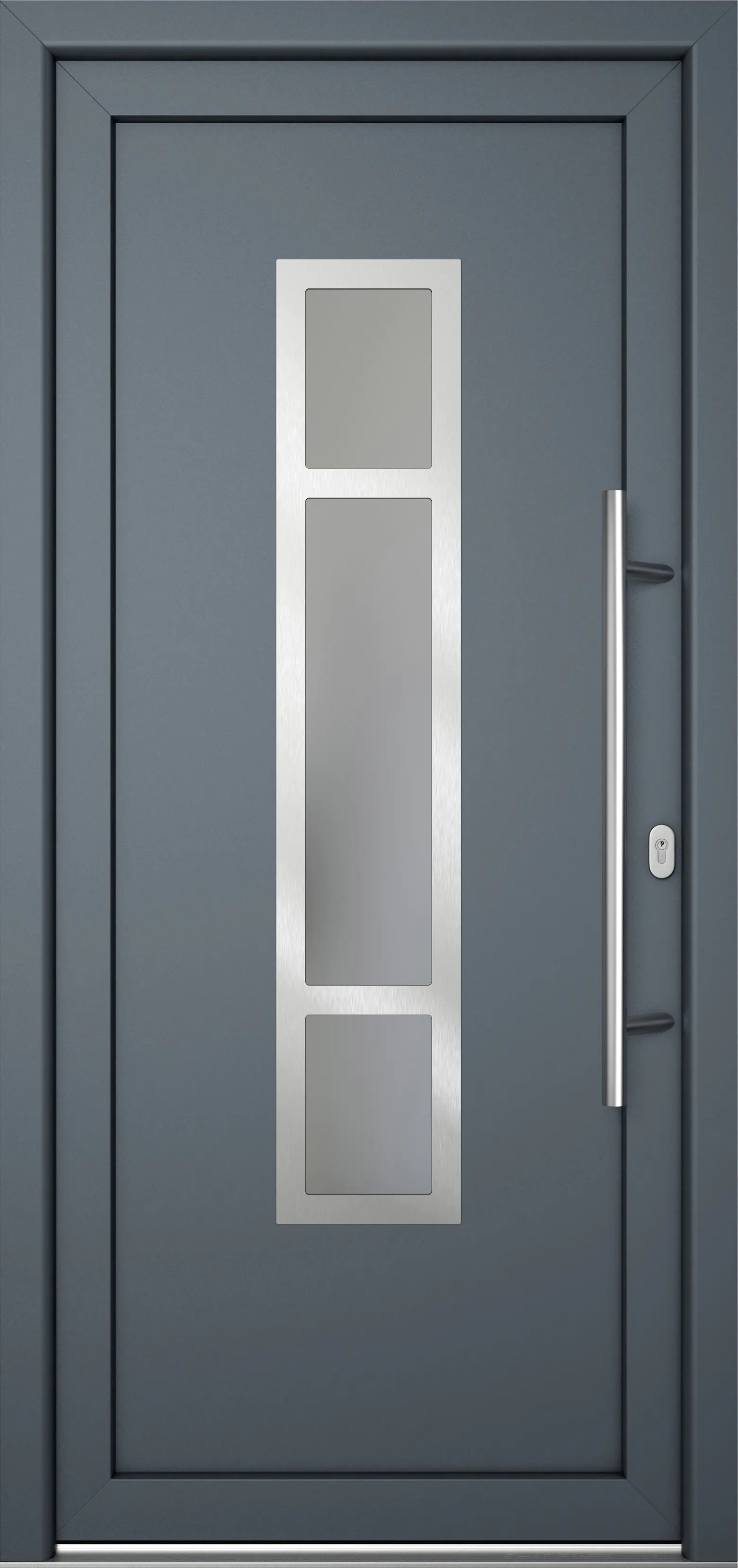 Meeth Haustür Signum Pro PVC Modell 87 98 x 200 cm DIN Rechts weiß/titan Meeth Haustür Signum Pro PVC Modell 87 98 x 200 cm DIN Rechts weiß/titan