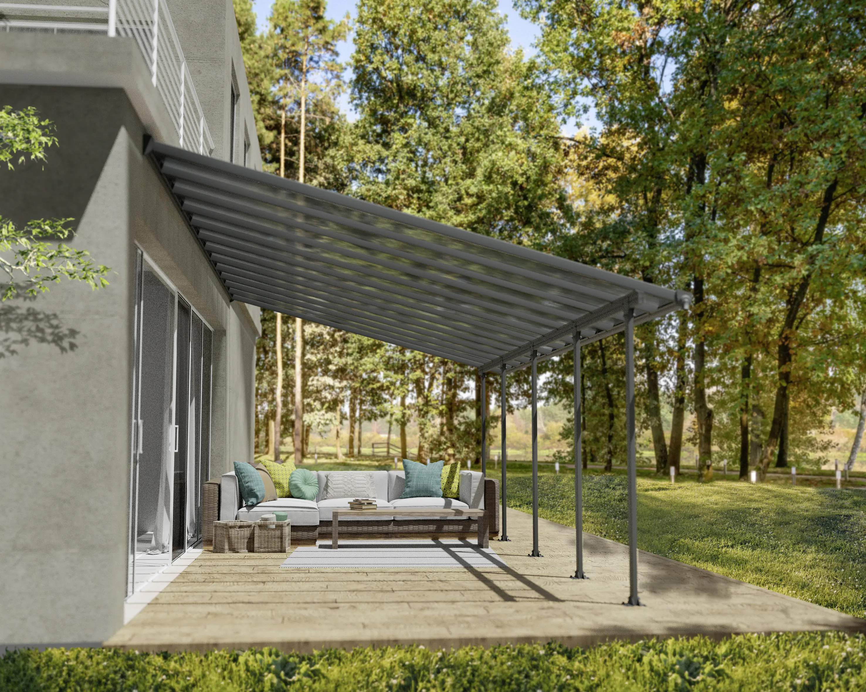 Canopia Terrassenüberdachung Feria 400 x 850 cm anthrazit Canopia Terrassenüberdachung Feria 400 x 850 cm anthrazit