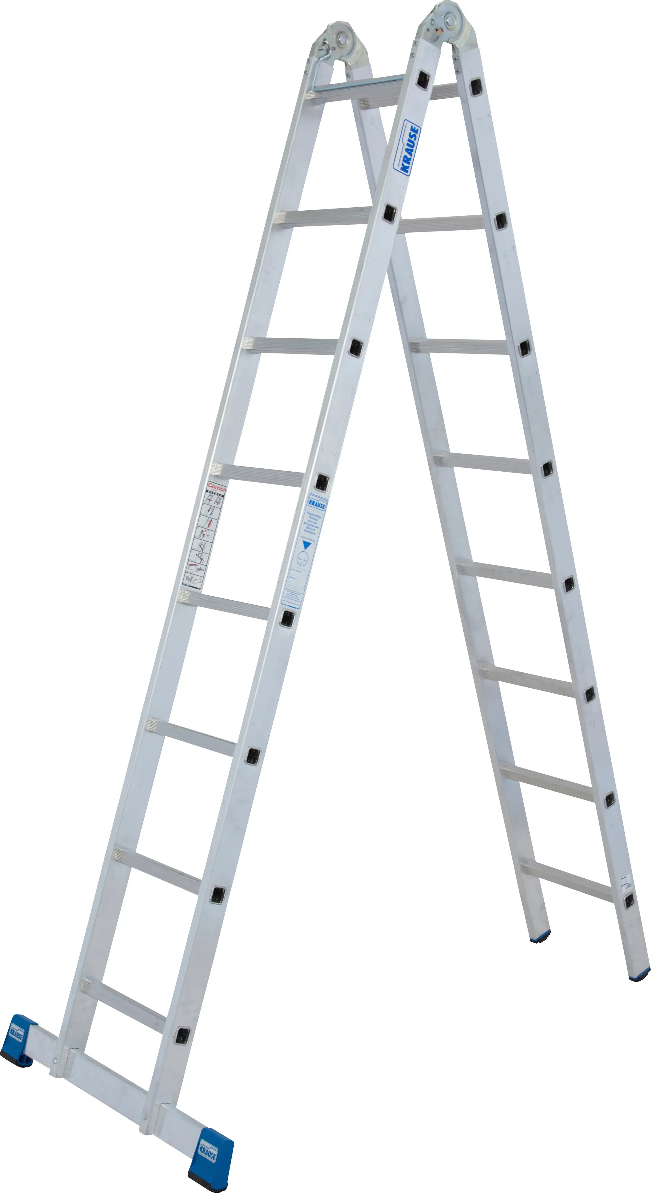 Krause Aluminium-Gelenk-Doppelleiter STABILO 5,48 m