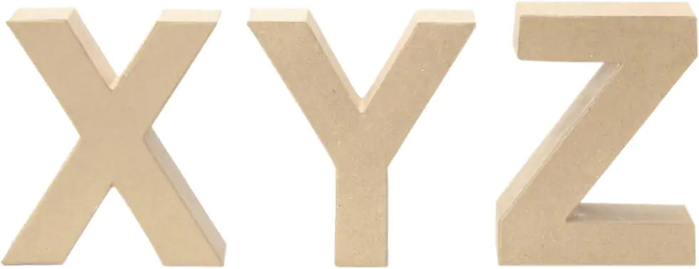 Glorex Papp-Buchstabe X 17,5 x 5,5 cm