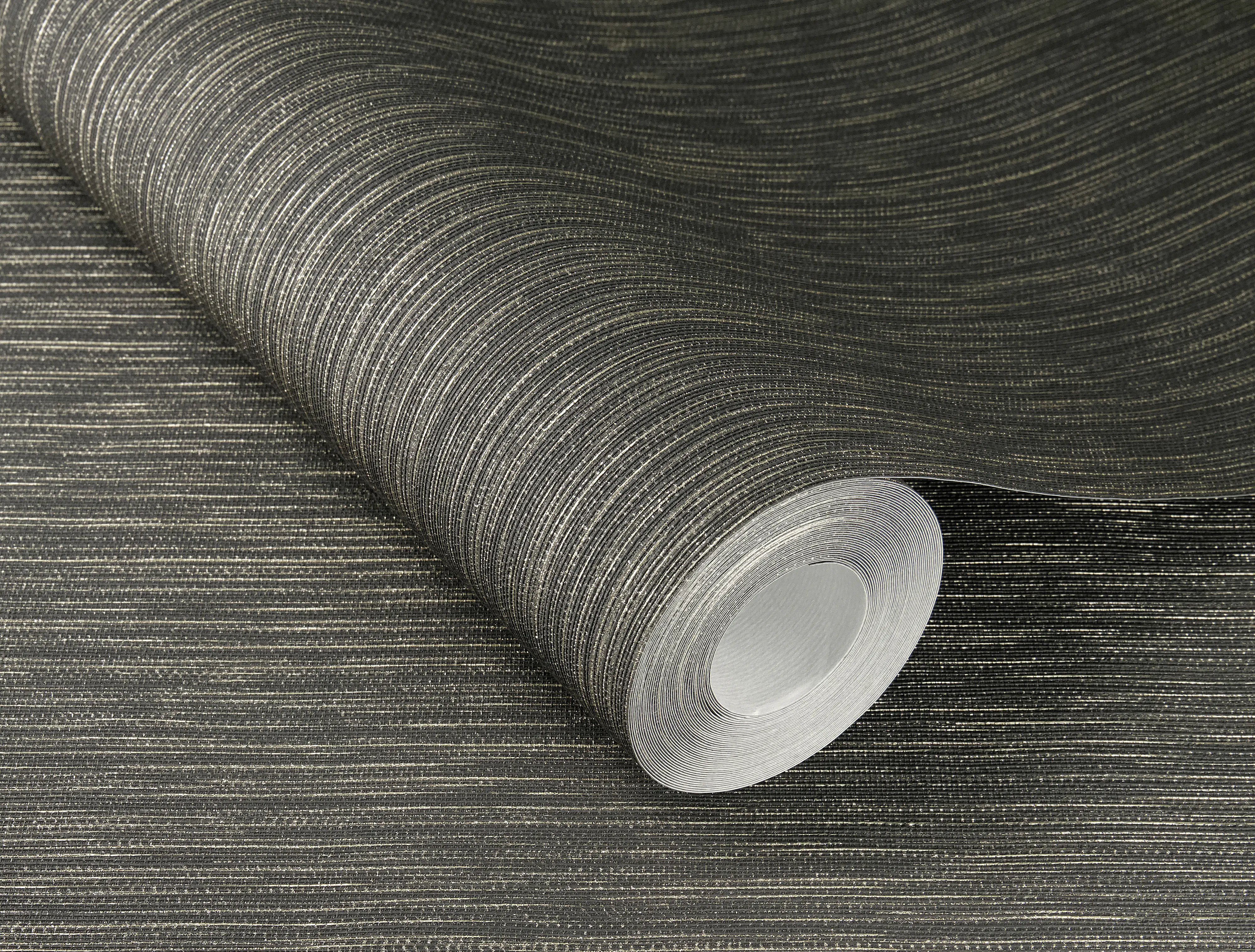 Rasch Vliestapete 537741 Schwarz-Anthrazit Uni 10,05 m x 0,53 m