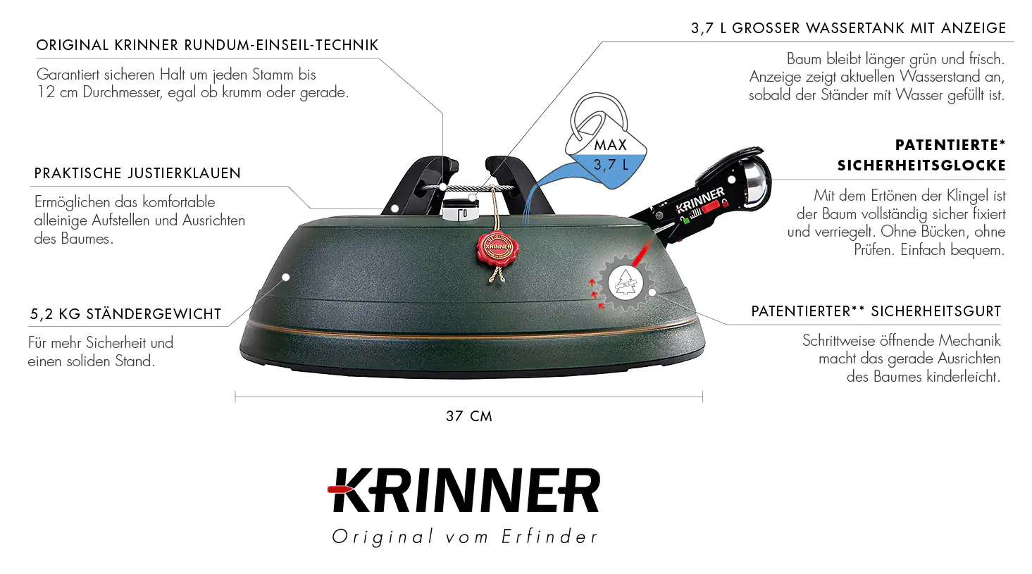 Krinner Christbaumständer Ultra Grip L Stamm Ø: bis 12 cm Krinner Christbaumständer Ultra Grip L Stamm Ø: bis 12 cm