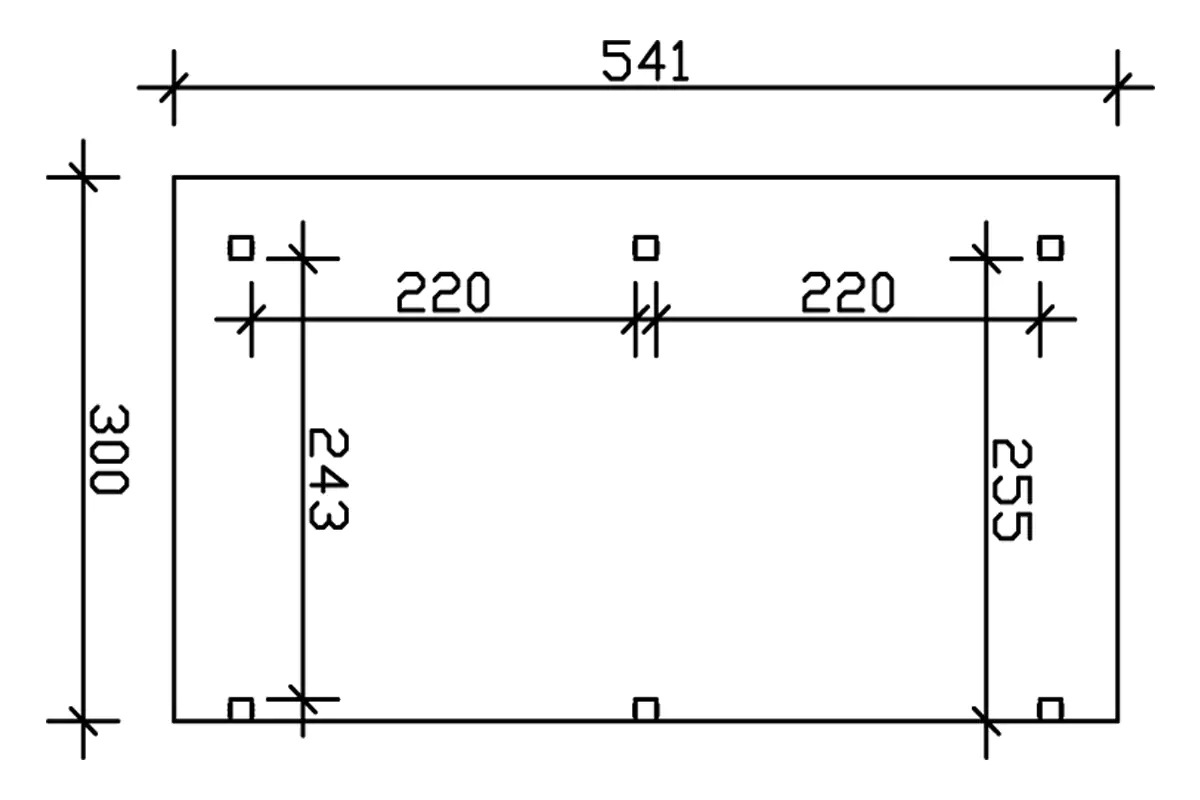 SKAN HOLZ Terrassenüberdachung Siena 541 x 300 cm Leimholz