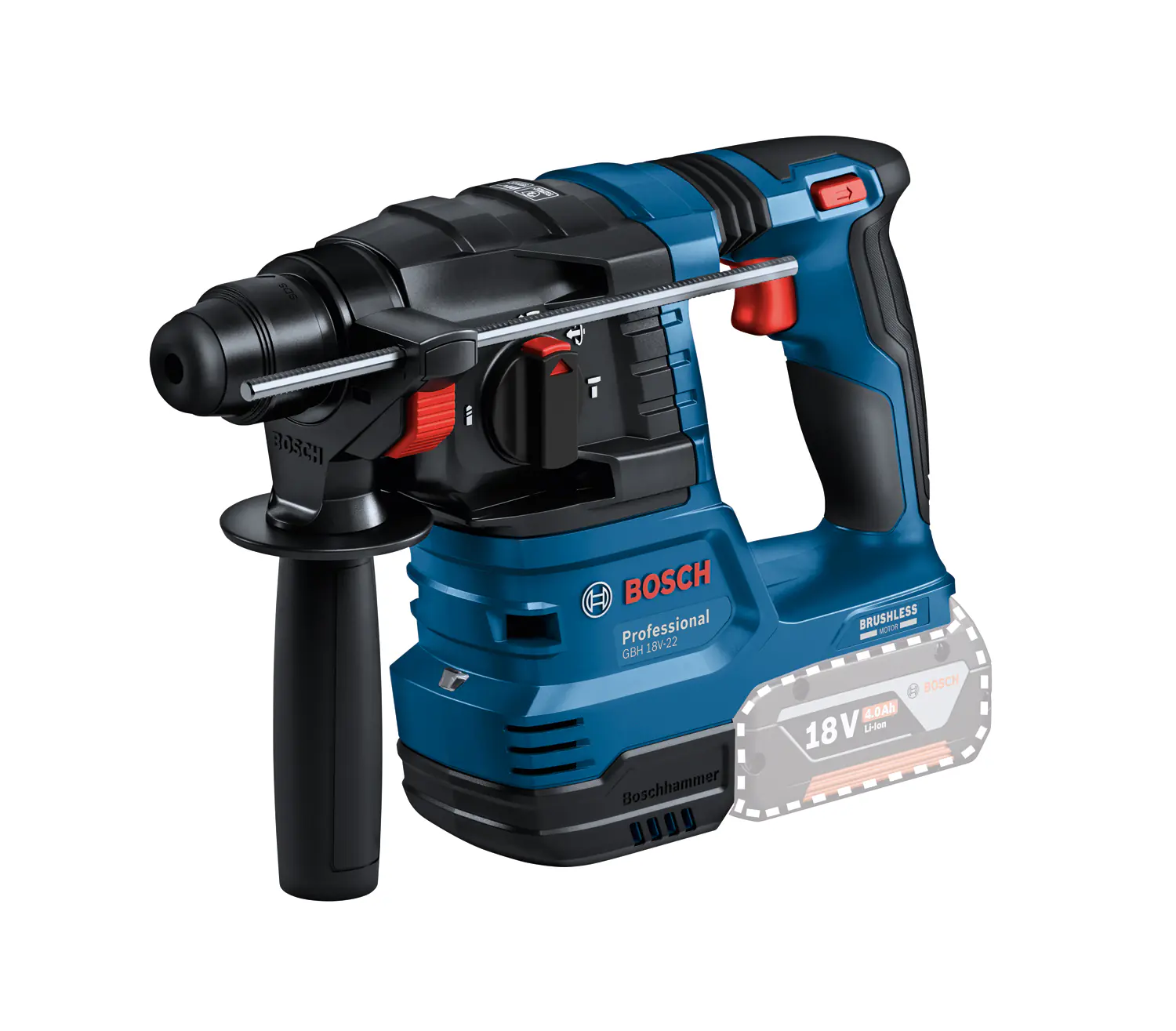 Bosch Professional Akku-Bohrhammer GBH 18V-22 SDS-Plus Solo