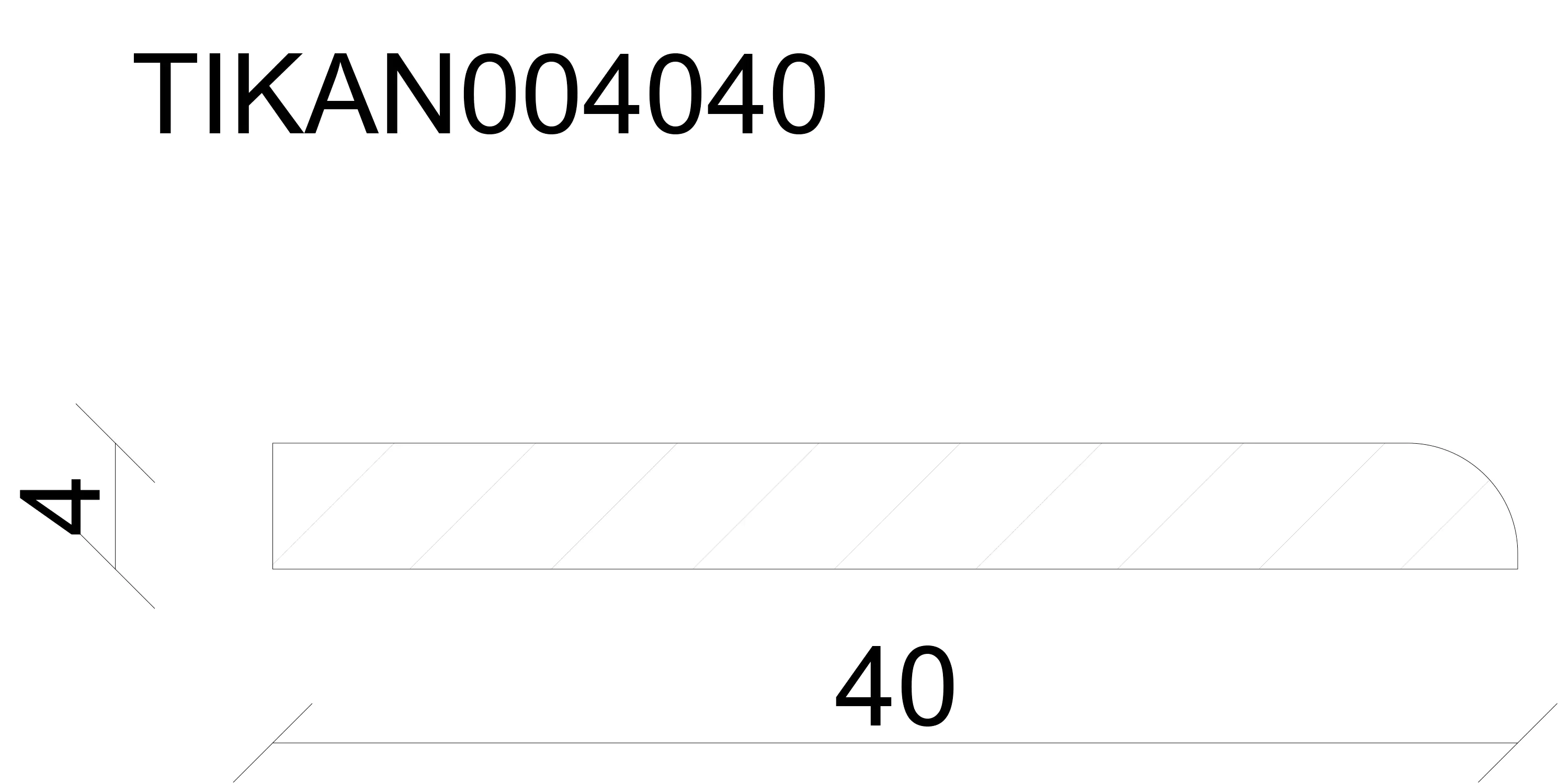 FN Neuhofer Tischkantleiste 2400 x 4 x 40 mm