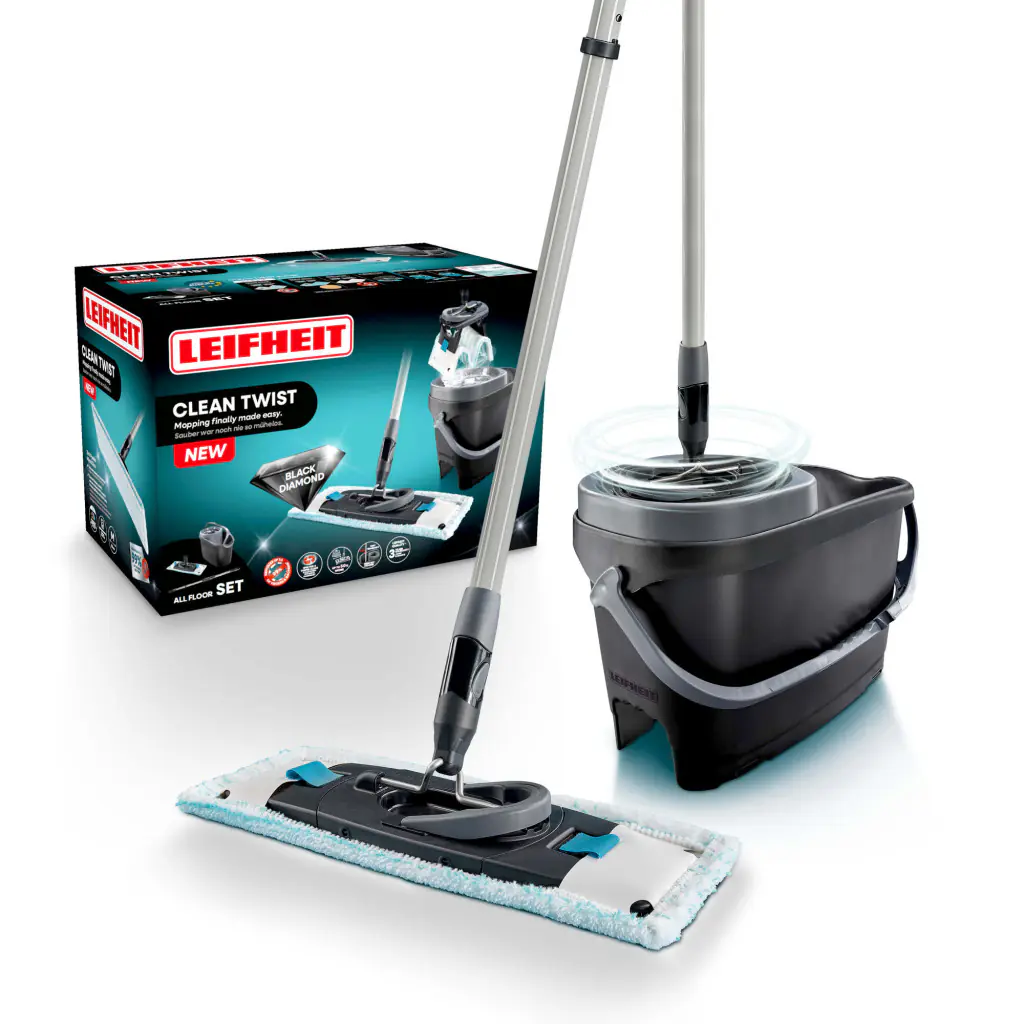 Leifheit Bodenwisch-Komplett-Set Clean Twist M Ergo 33 cm black