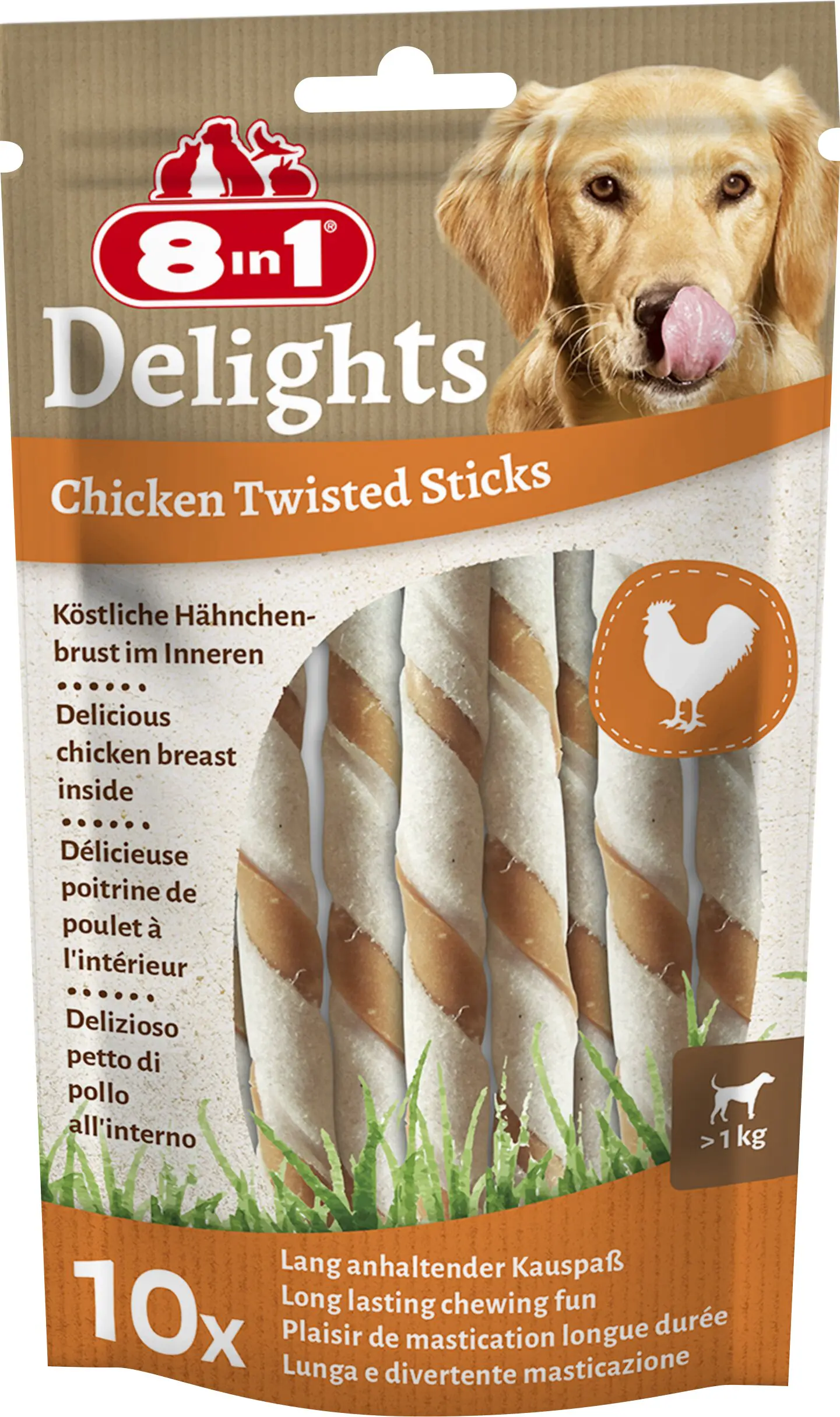 8in1 Delights Twisted Kausticks Chicken 10 Stück