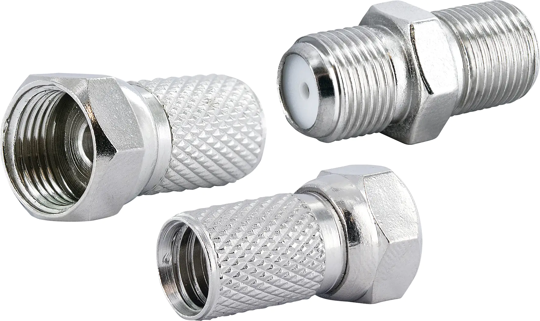 Schwaiger F-Stecker 3er Set Ø 8mm 2x F-Stecker, 1x F-Verbinder