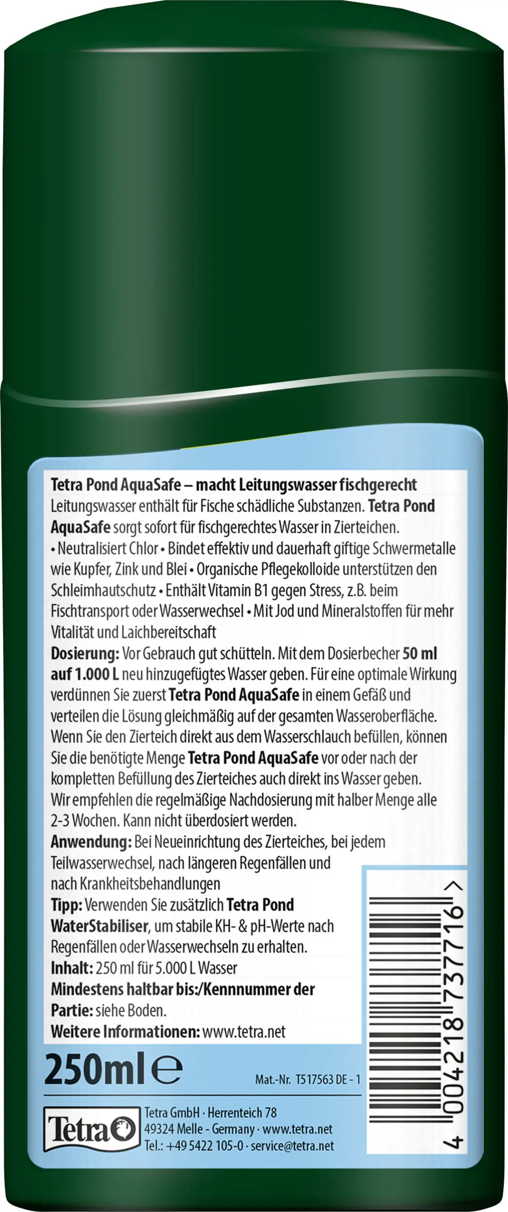Tetra Pond AquaSafe 250 ml