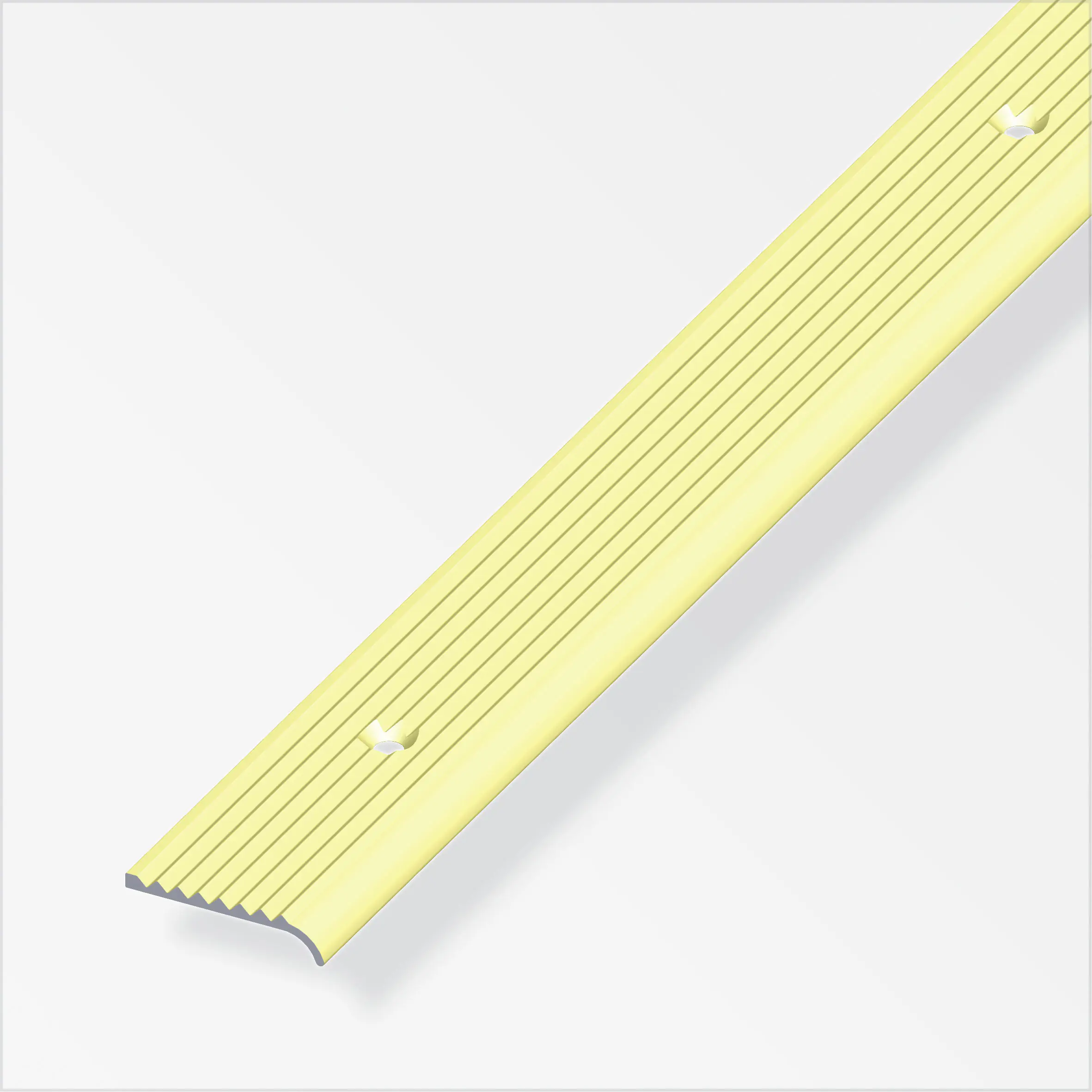 alfer Rundabschlussprofil 2 m, 25 x 6 mm Aluminium eloxiert messing