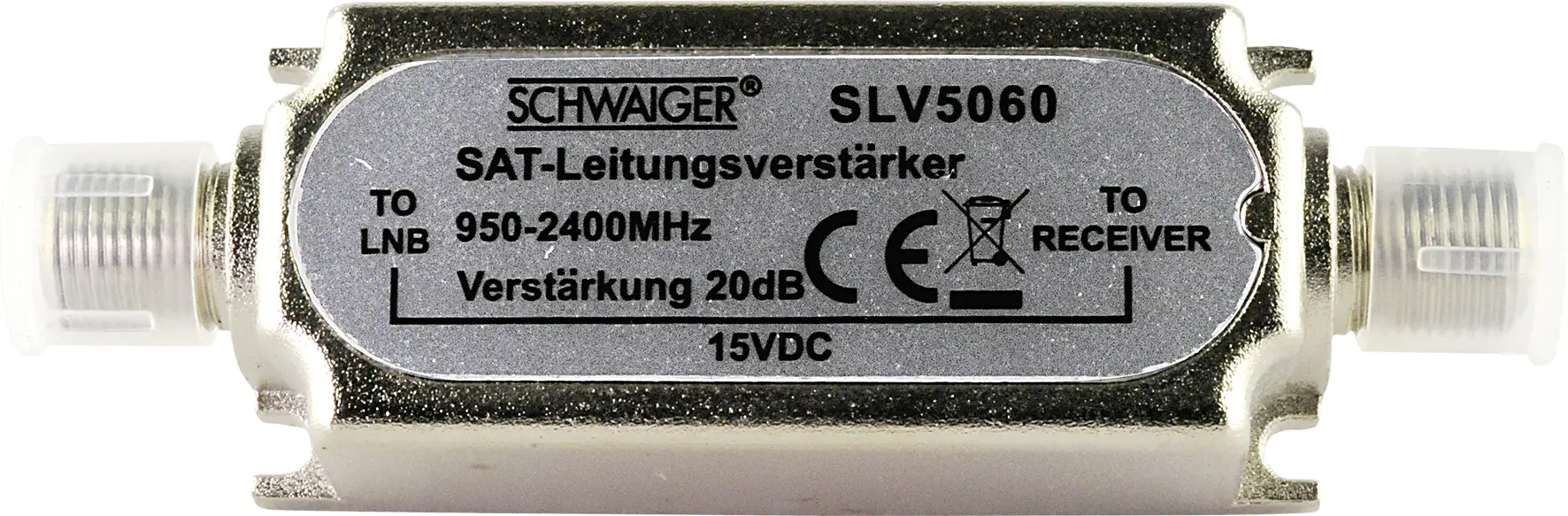 Schwaiger SAT-Leitungsverstärker SLV5060 531 für Dämpfungsausgleich bis 20dB