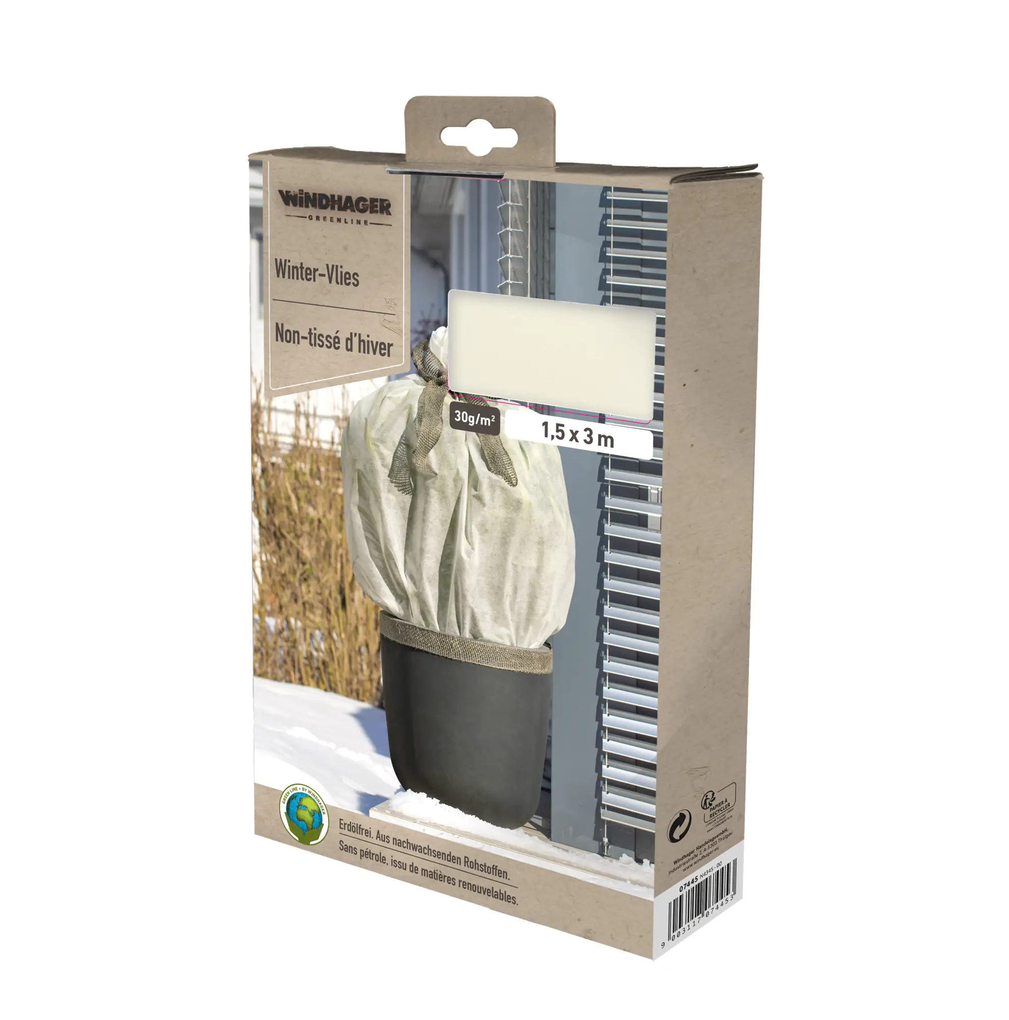 9003117074453_2 Windhager Winter-Vlies 1,5 x 3 m, weiß